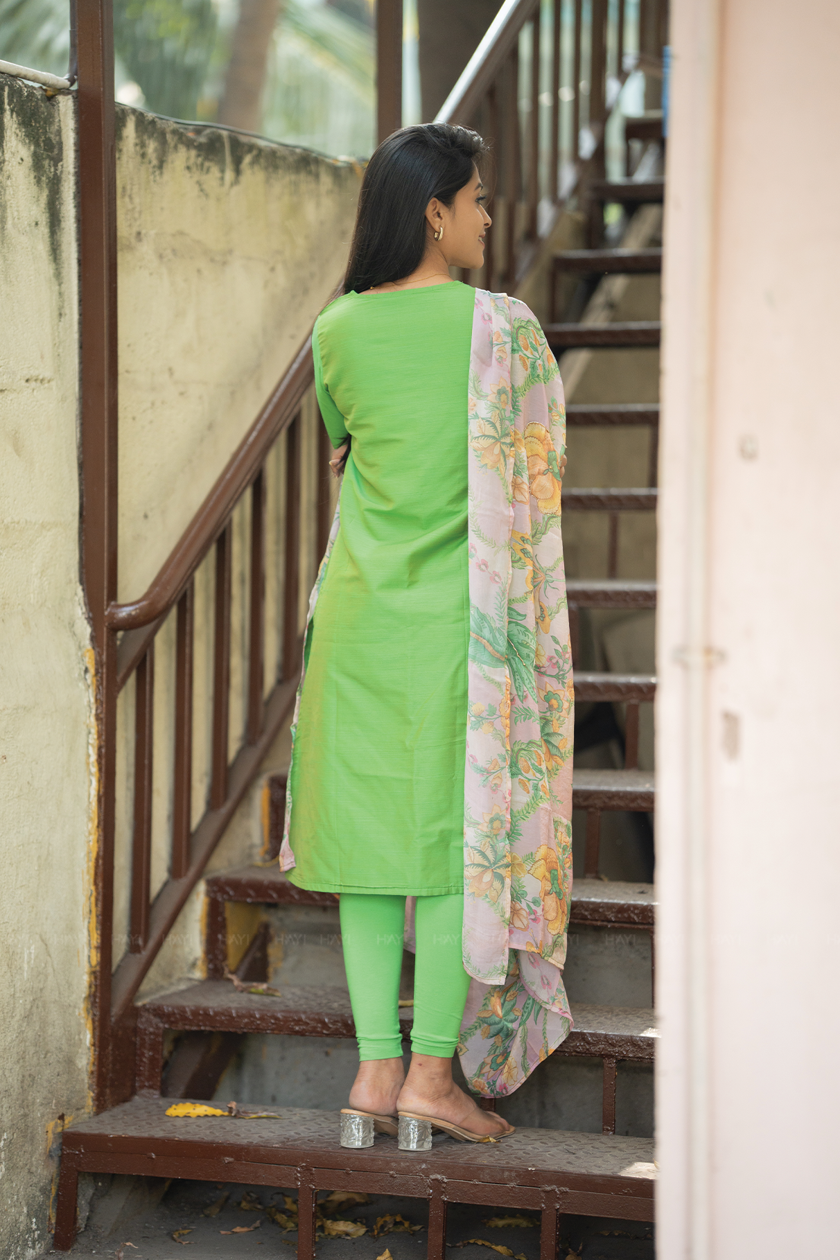 Floral Charmist Solid  2 Piece Raw silk blend Kurta with Printed  Dupatta