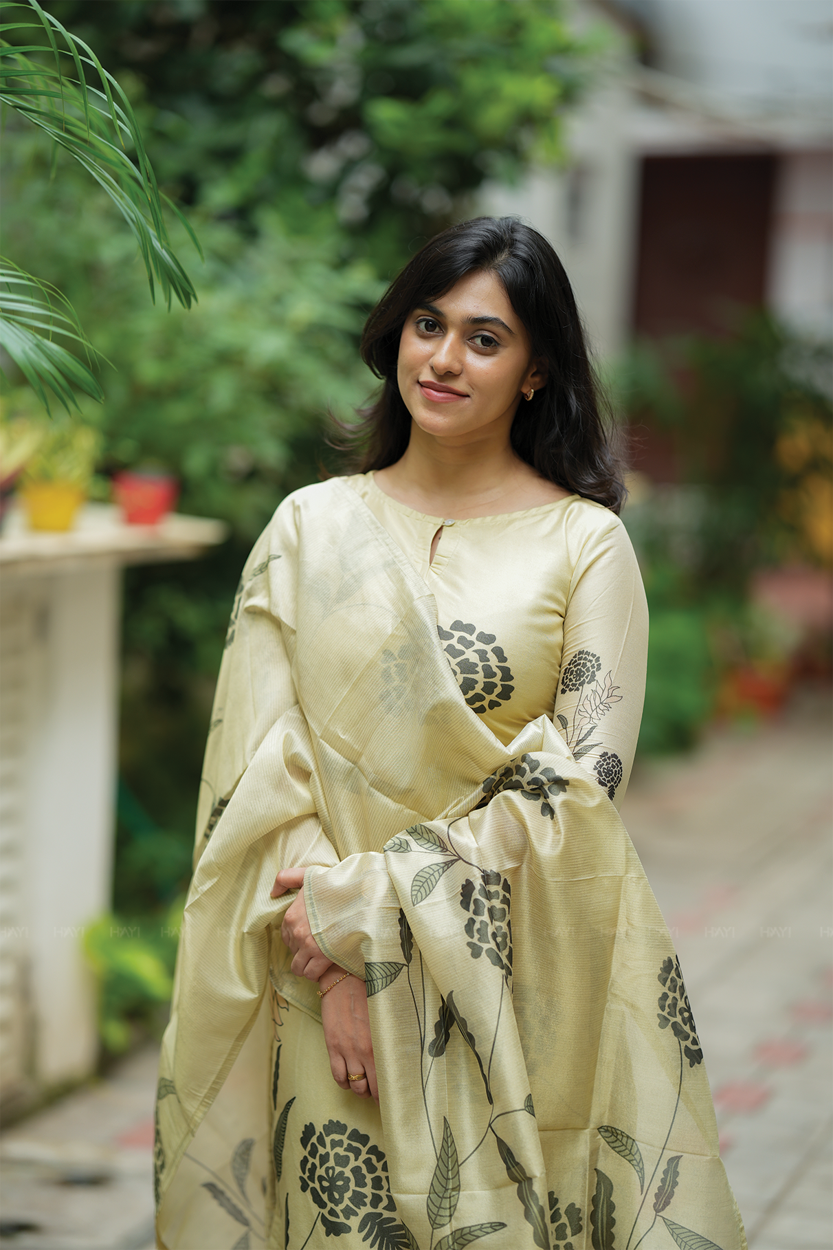 Lumina Yellow with Pure Radiance printed Silk Blend Kurta