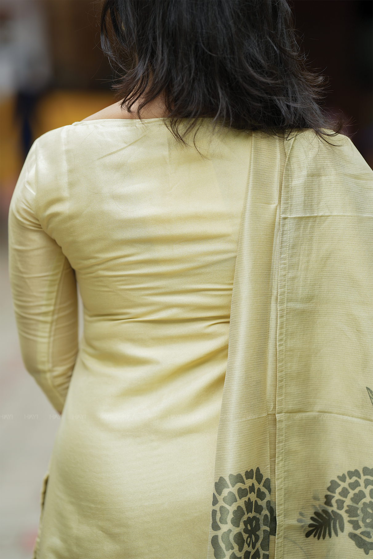 Lumina Yellow with Pure Radiance printed Silk Blend Kurta