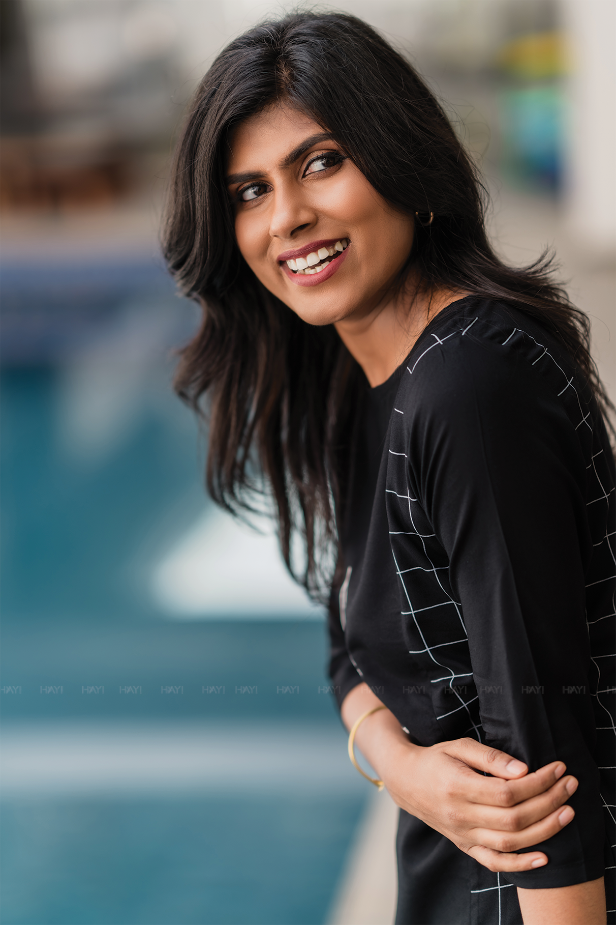 Plaid Muse Black Viscose Kurta with Embroidery and Print