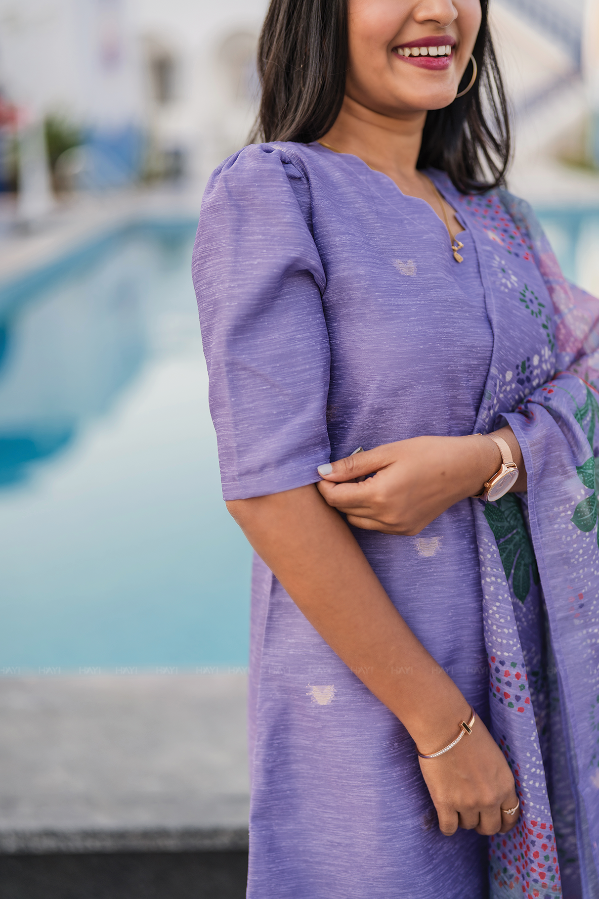 Lira Printed 3 Piece Organza Slub Kurta Set with Dupatta