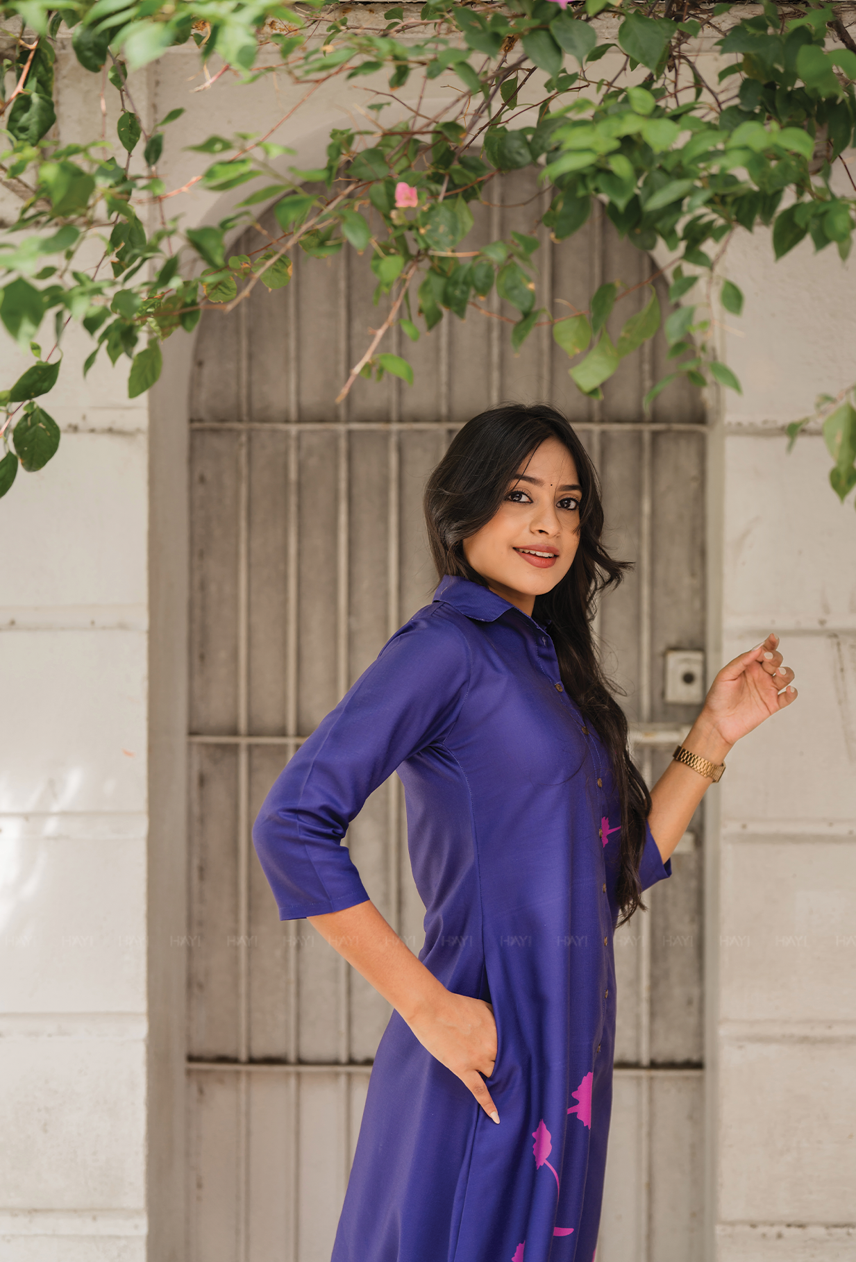 Purple Haze floral printed Linen Blend Co-ords