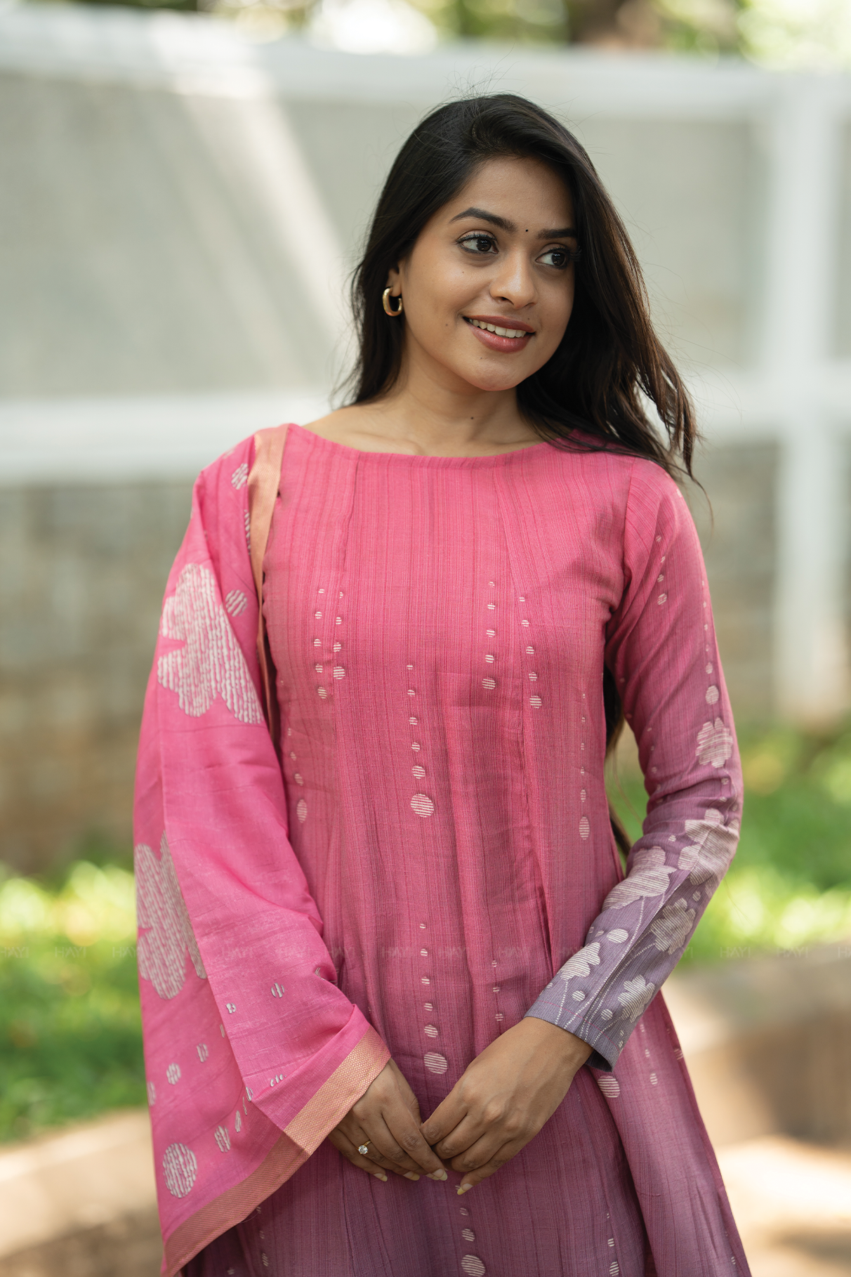 Rosy Muse Printed 2 Piece Bombay Silk Blend Kurta with Dupatta