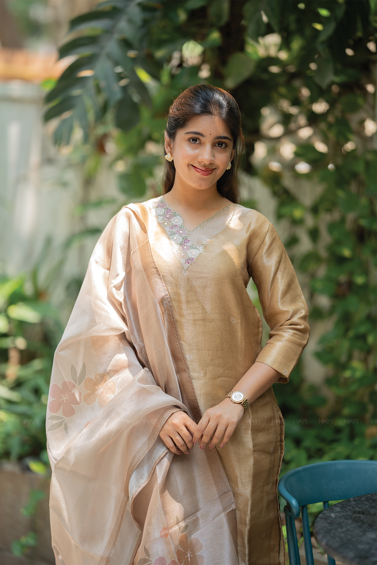 Rustic Yellow Organza Silk Kurta Set With Dupatta