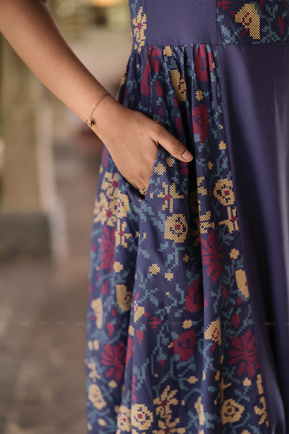 Celestial Crossloom Viscose Printed Flared Charm Outfit