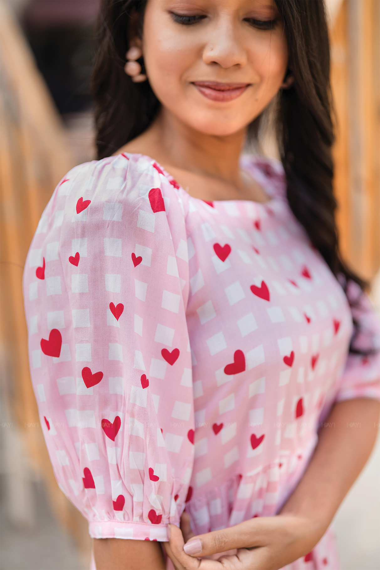 Heartnote Lay Off-White Viscose Dress with Square Neck