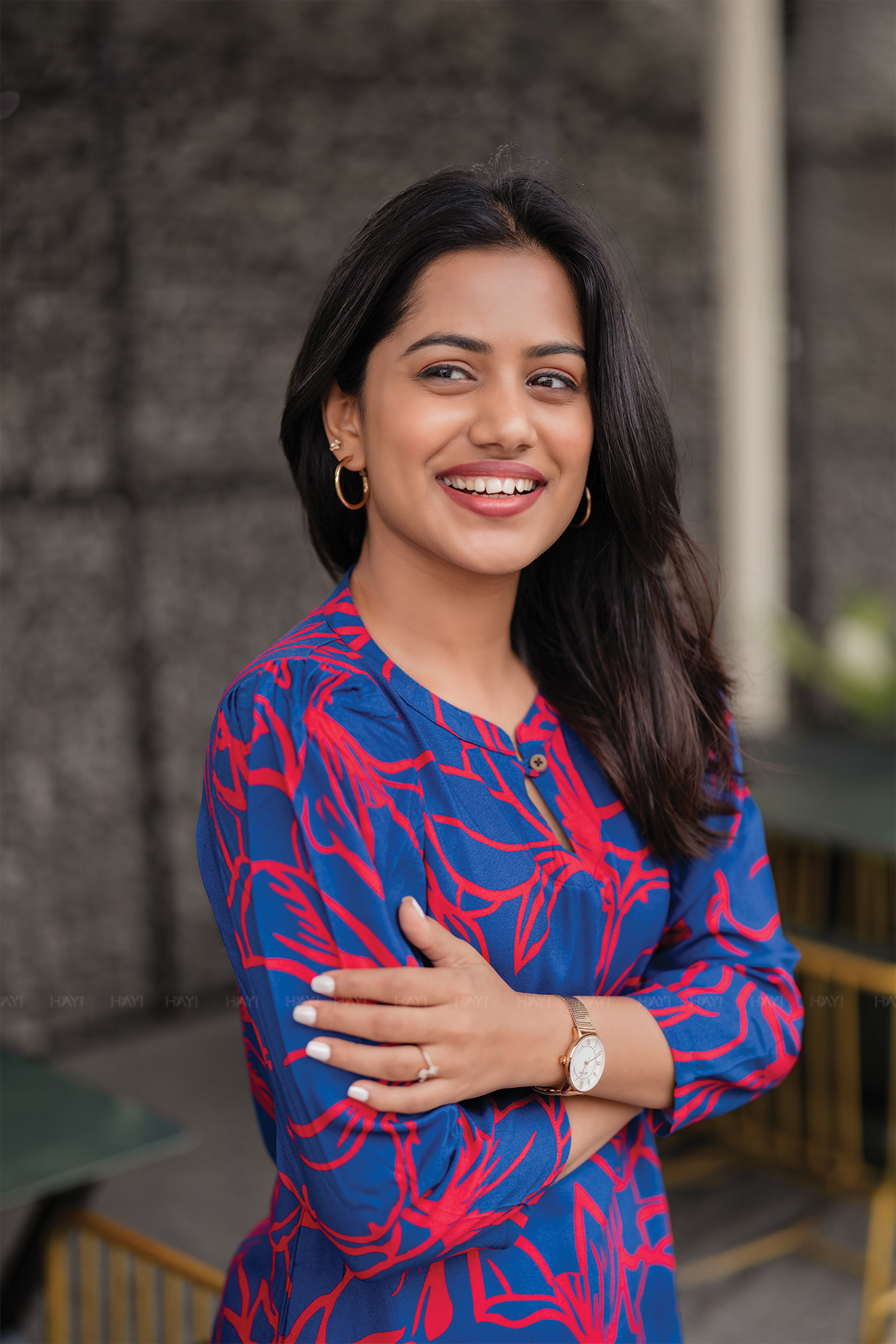 Bluetail Viscose Kurta with Chinese Collar &amp; 3/4 Sleeves