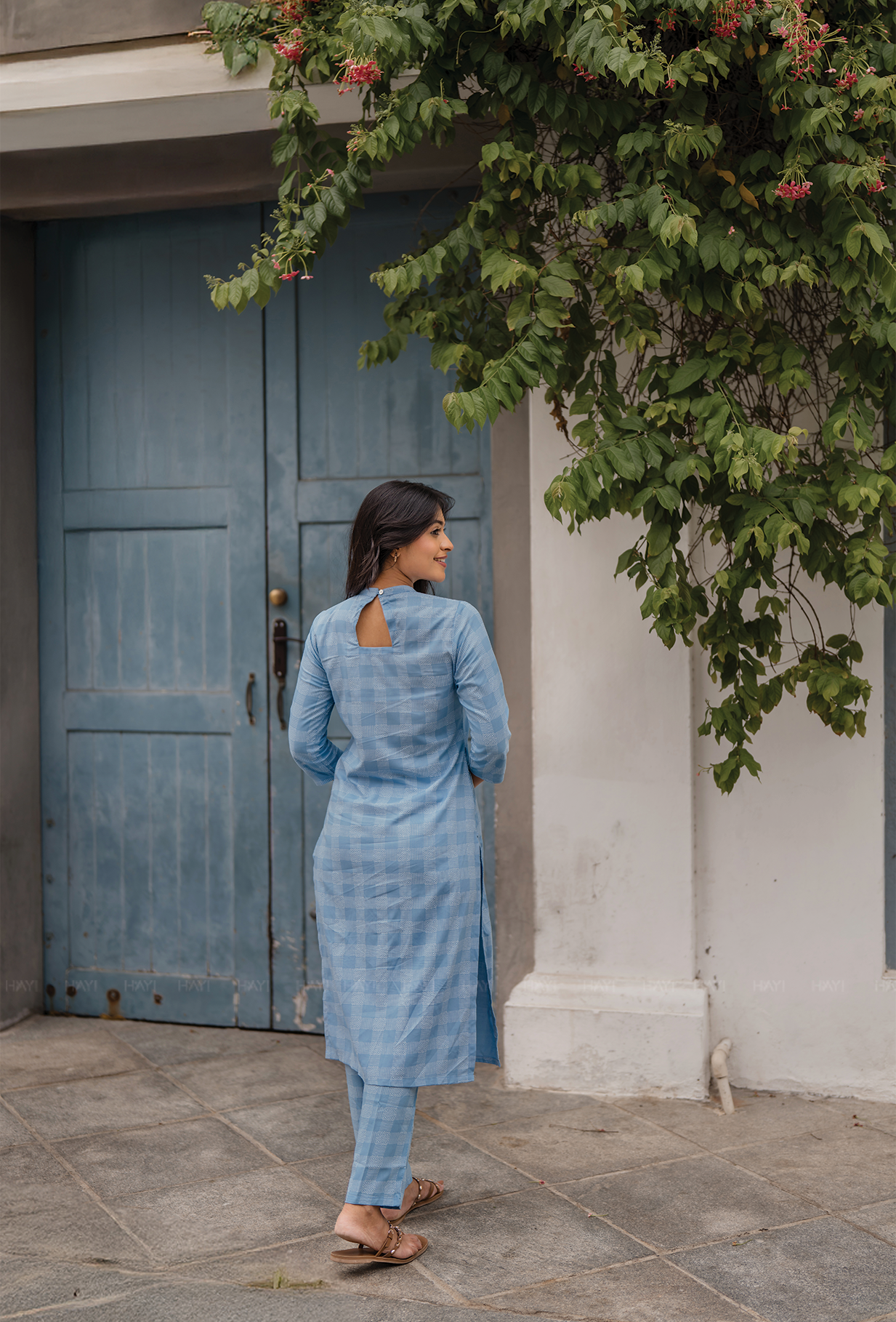 Untamed Blue with Nomadic Spiritt printed Viscose Co Ords