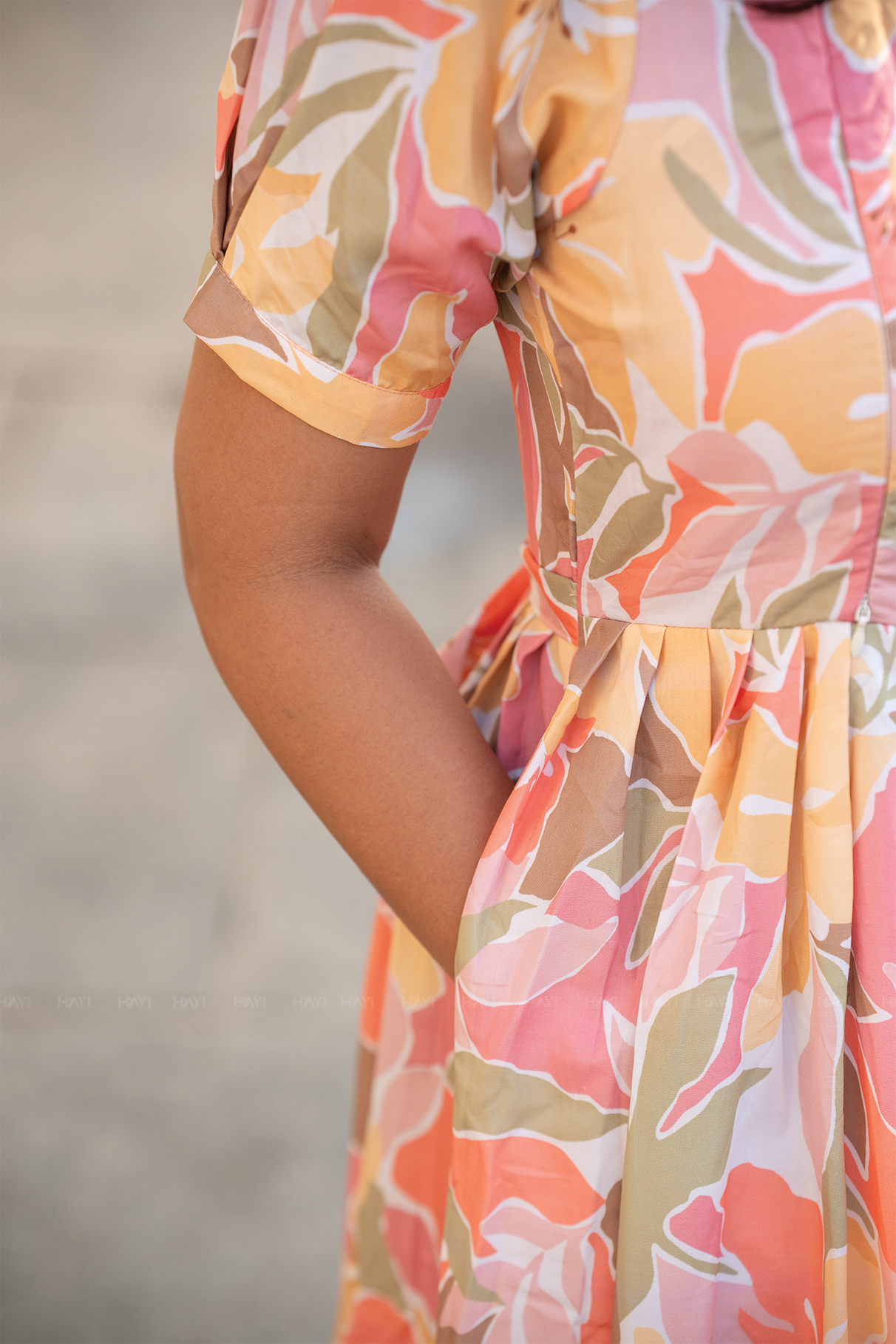 Seraphine White floral printed Maternity and Feeding Cotton Blend Dress