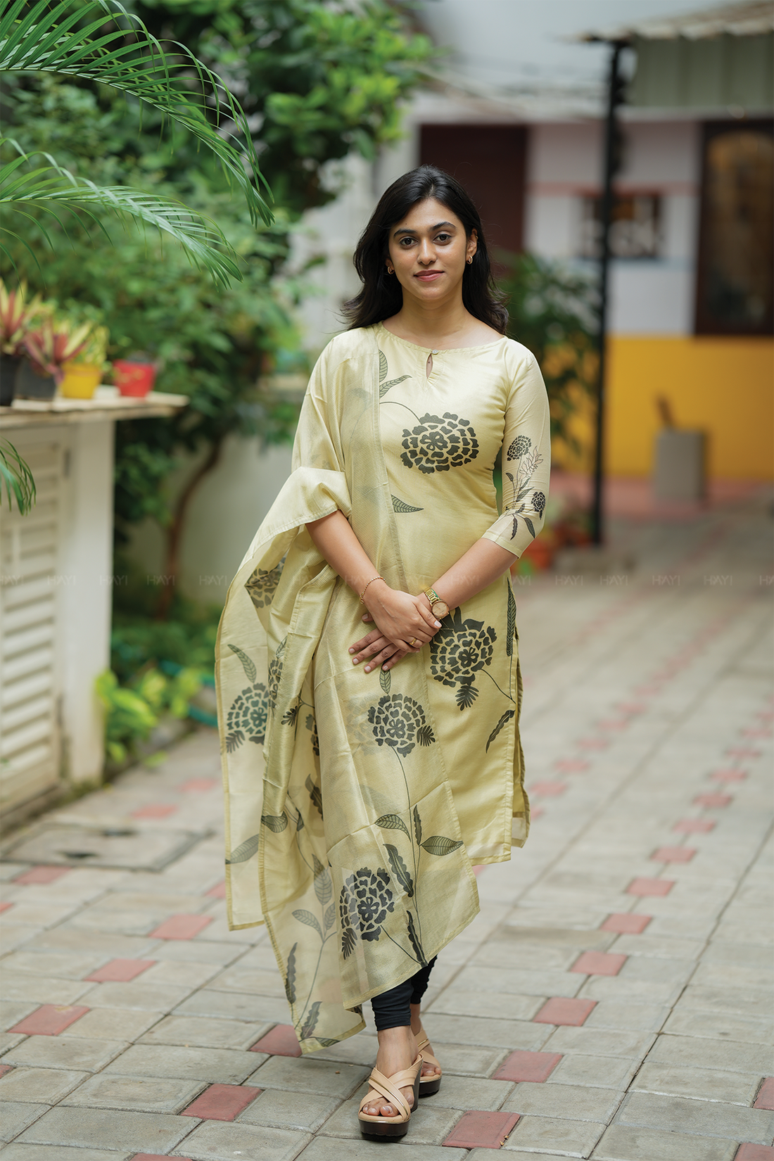 Lumina Yellow with Pure Radiance printed Silk Blend Kurta