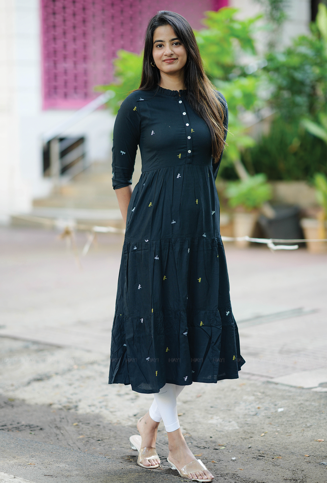 Shadow Dancer Black Maternity and Feeding dress