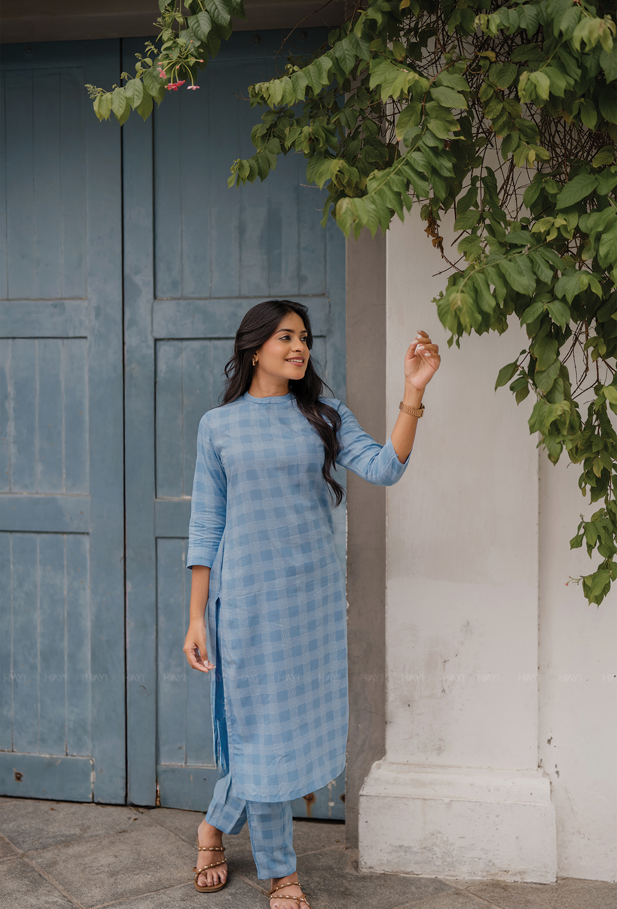 Untamed Blue with Nomadic Spiritt printed Viscose Co Ords