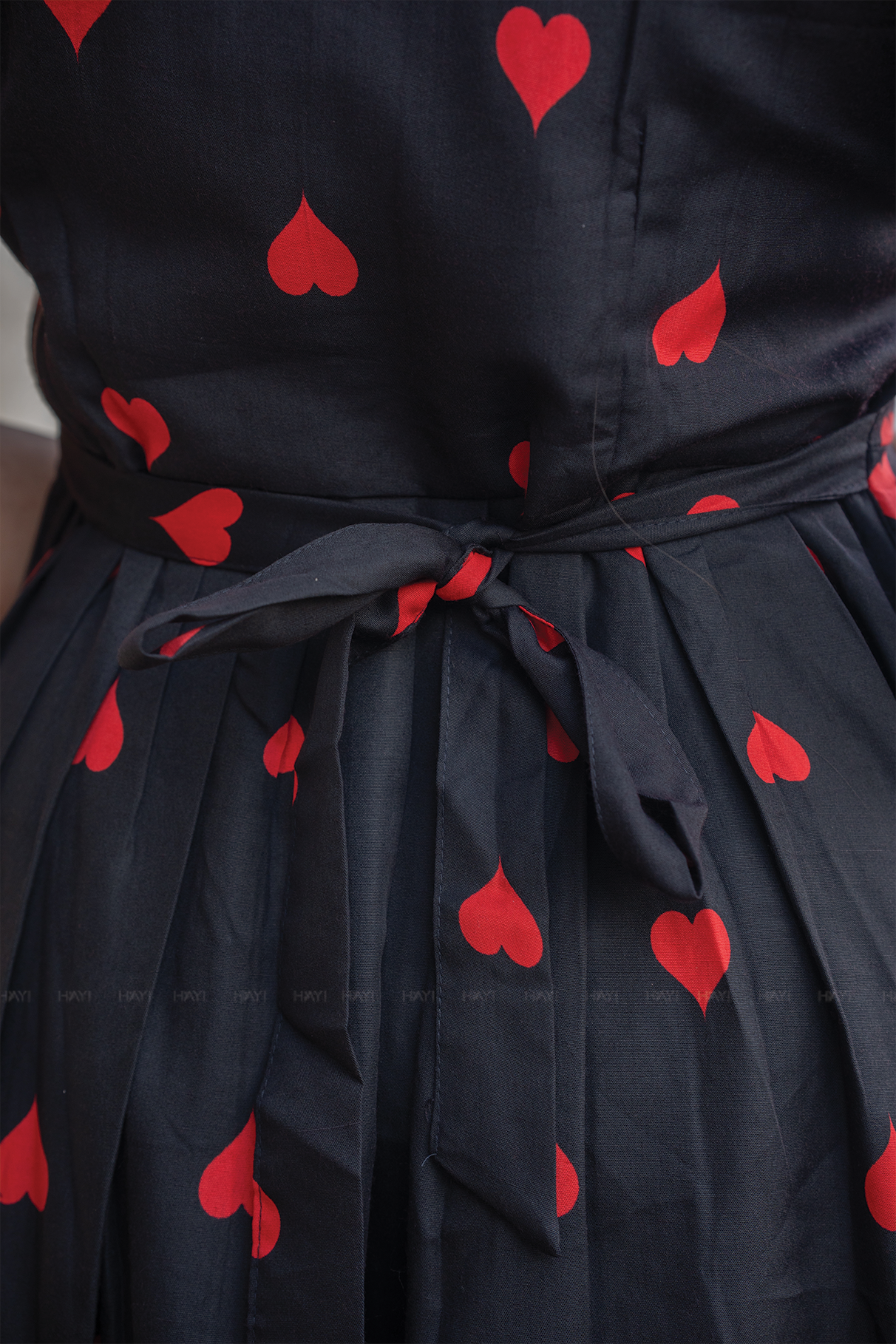 Ebonheart Black printed Maternity and Feeding Cotton Flex Dress