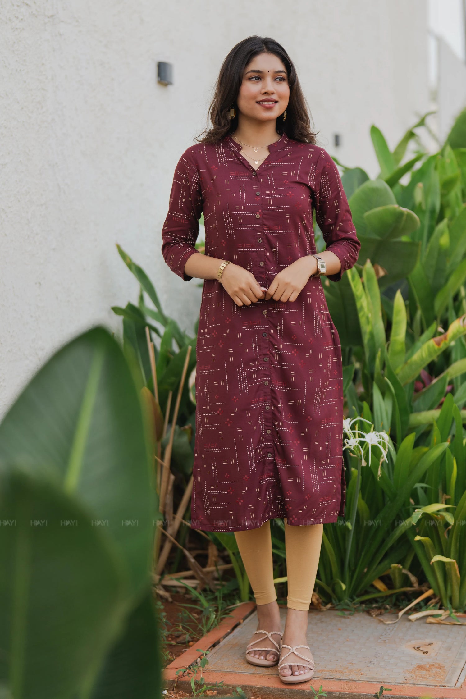 Brownie Stitch Printed Viscose Kurta