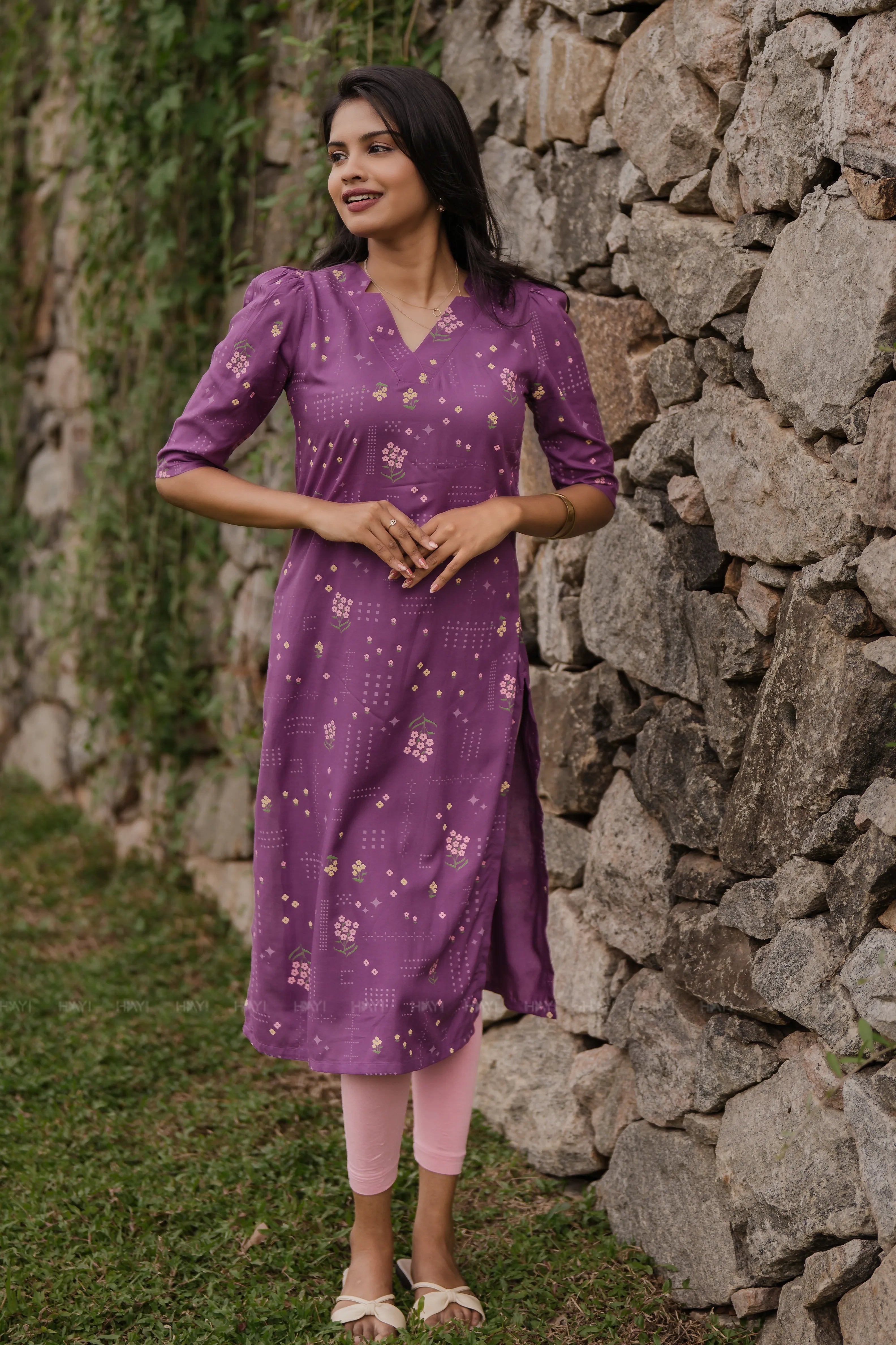 Violet Daze Viscose Printed Everyday Kurta
