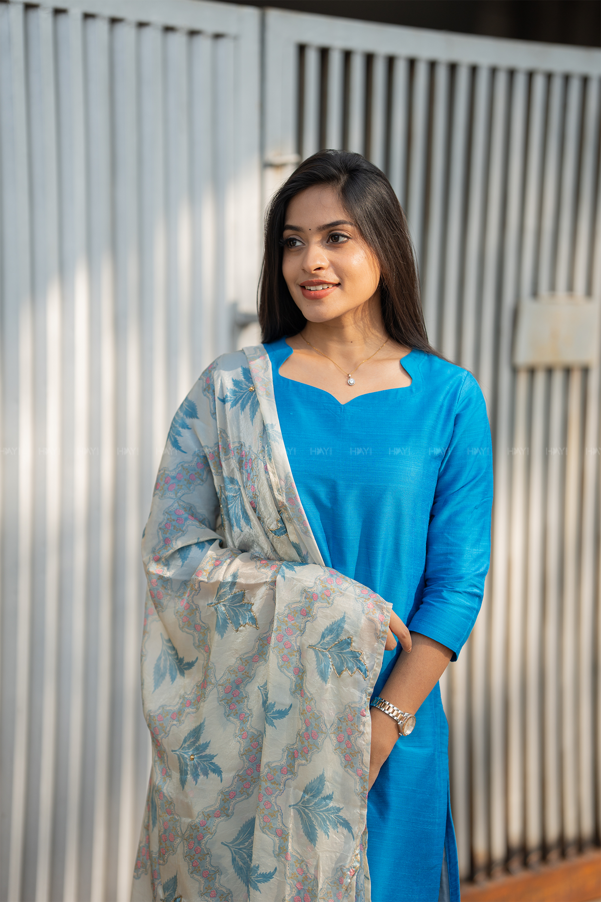 Neeisha Solid 2 Piece Raw Silk Blend Kurta with Dupatta