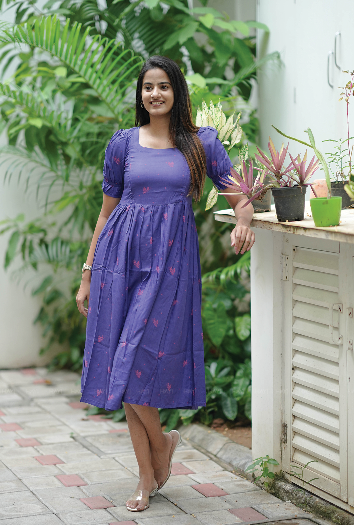 Vintage Wingcraft Violet Printed Maternity and Feeding dress – HAY!