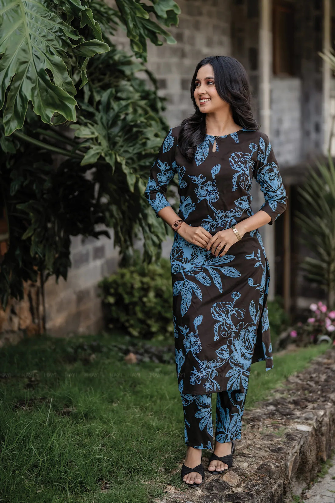 Brownie Bloom Viscose Printed Harmony Co-ord Set