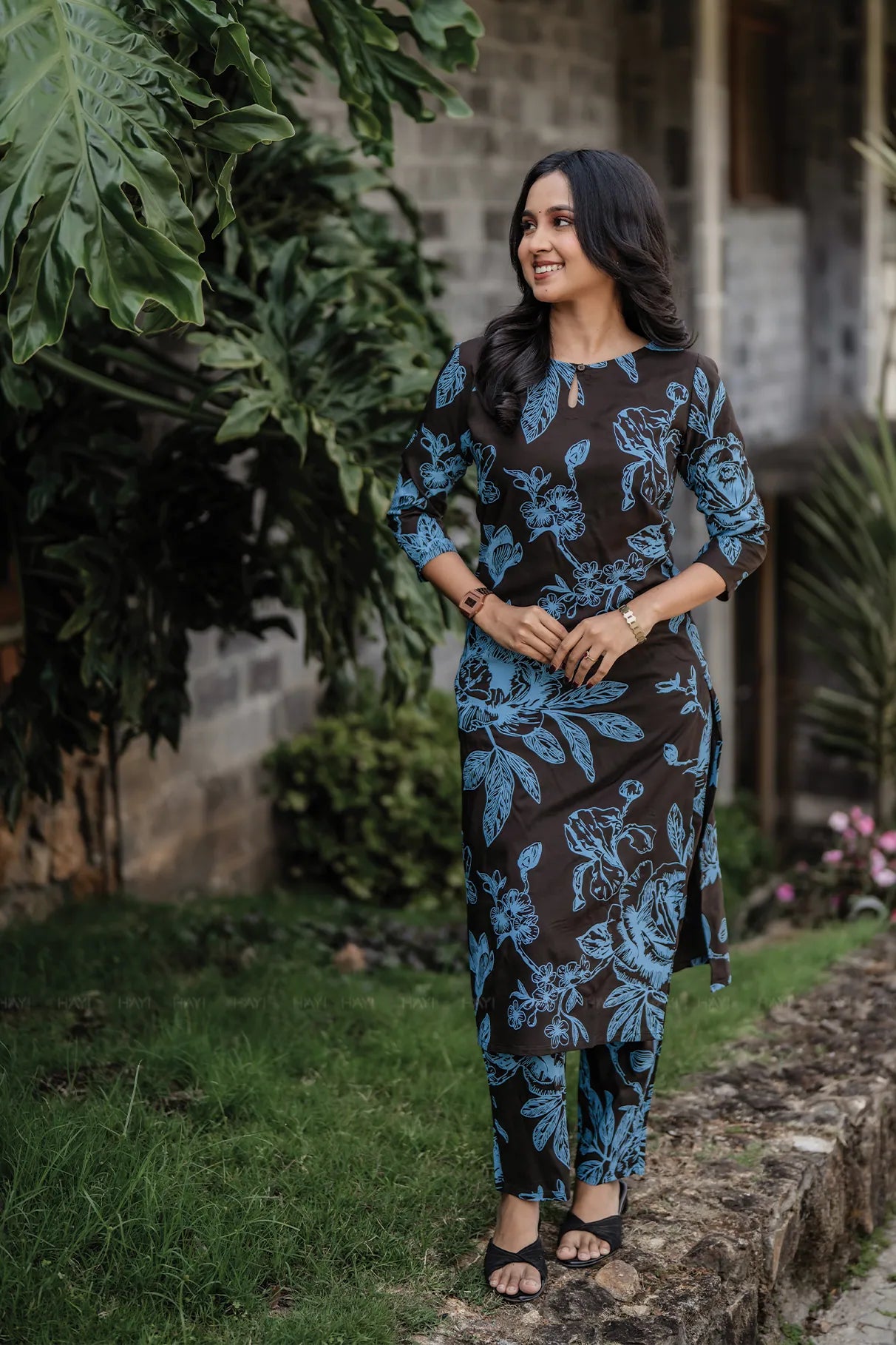 Brownie Bloom Viscose Printed Harmony Co-ord Set