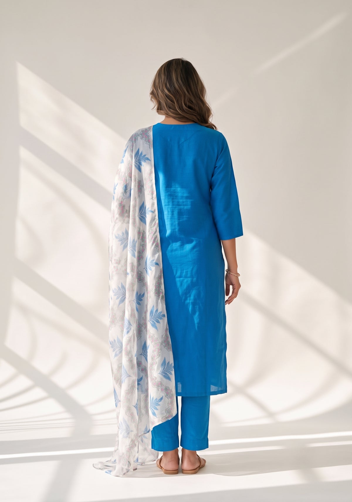 Neeisha Solid 2 Piece Raw Silk Blend Kurta with Dupatta
