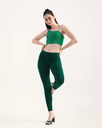 Bottle green ankle