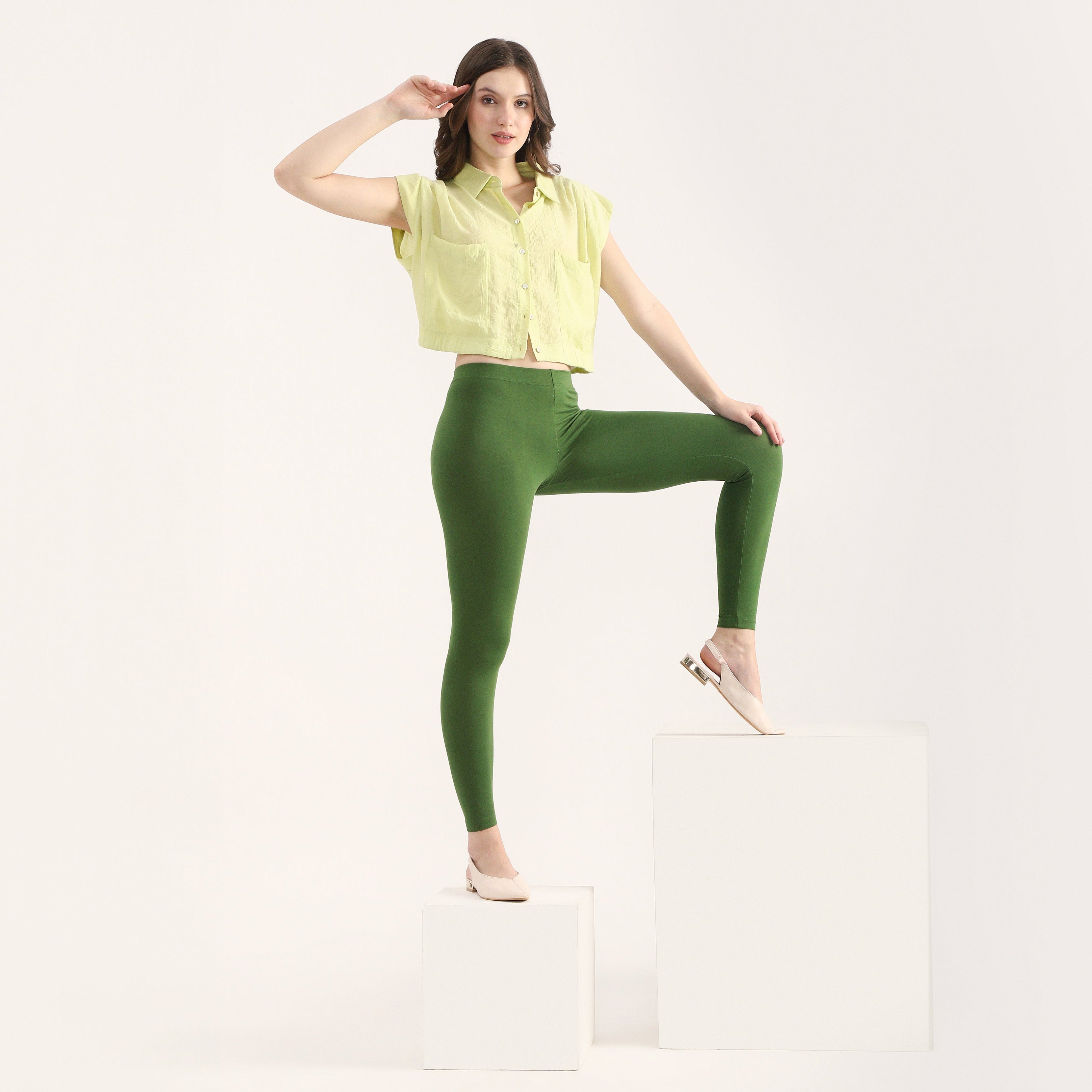 Forest green ankle
