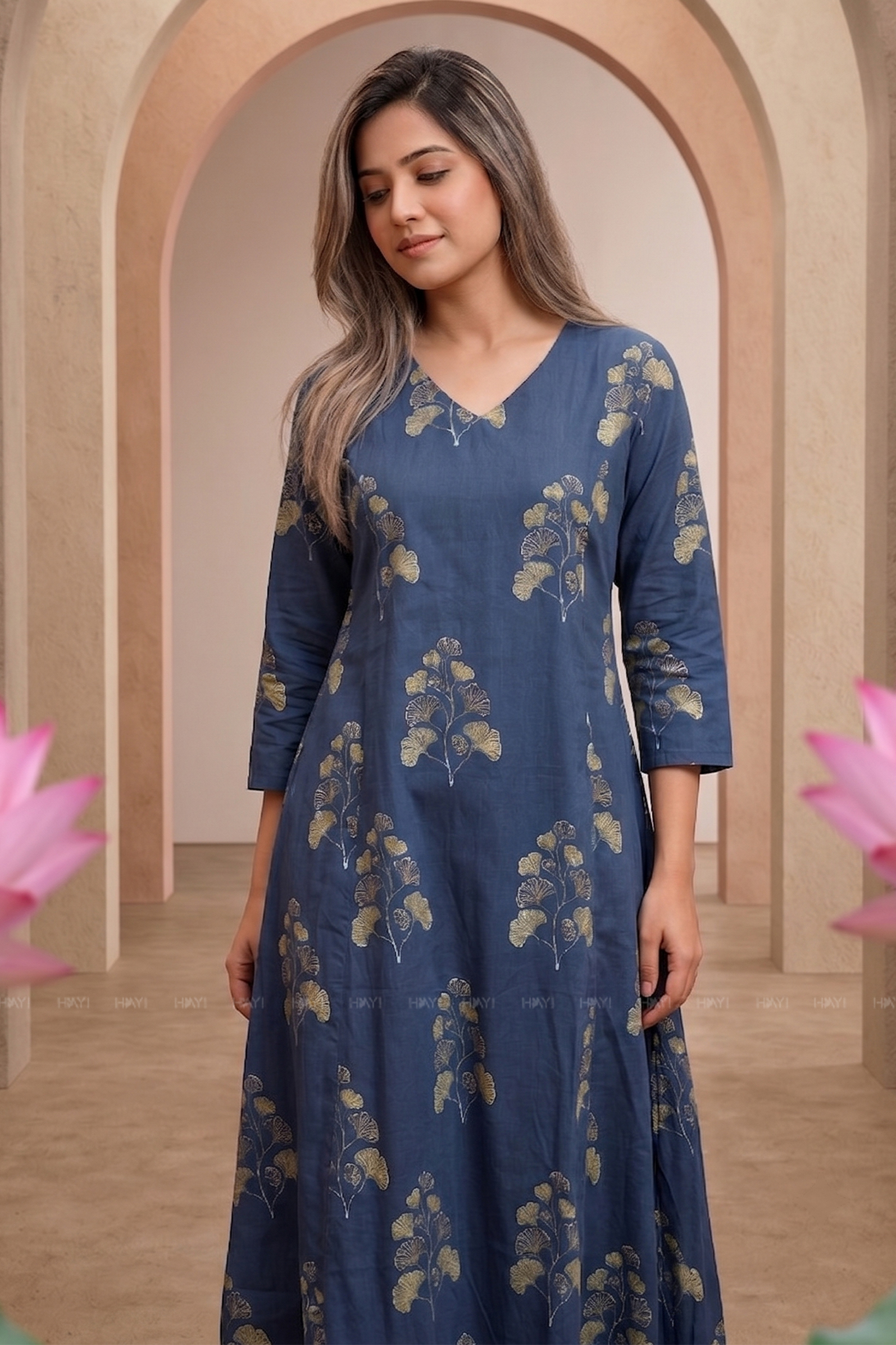Ginko Charm Blue Printed Co-ord Set