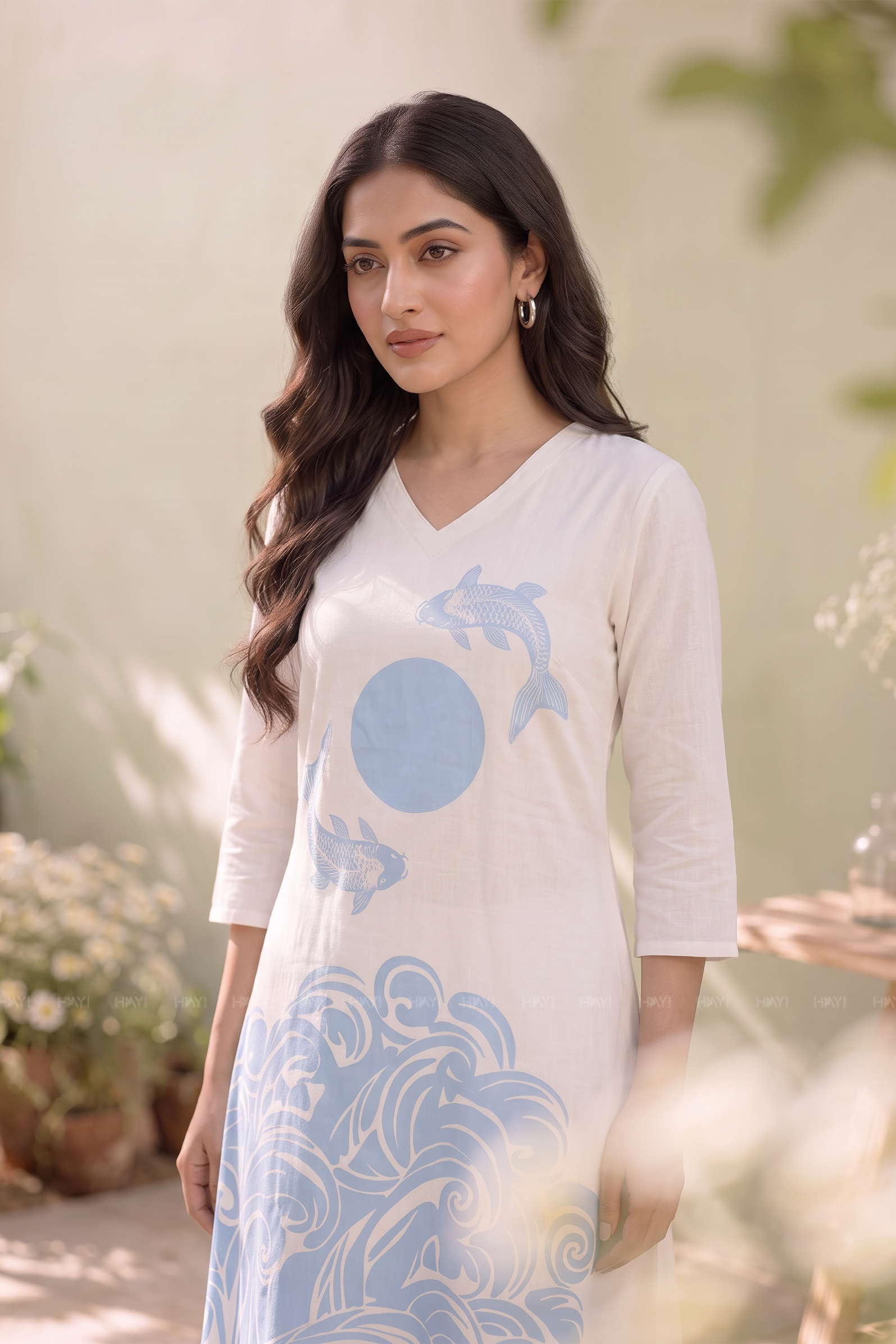 Blue Moon Waves Printed Co-ord Set