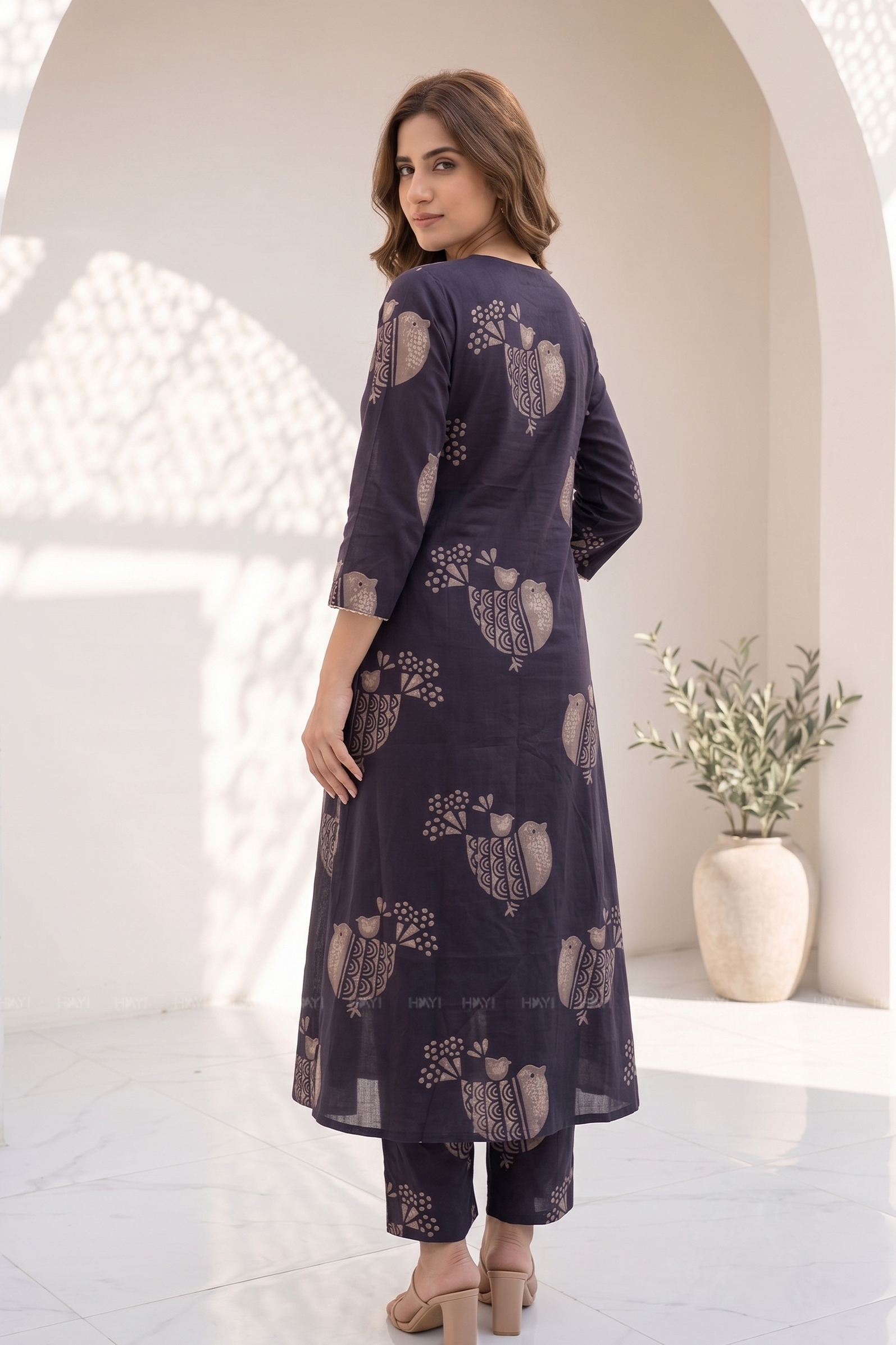 Whispering Wings Black Printed Co-ord Set