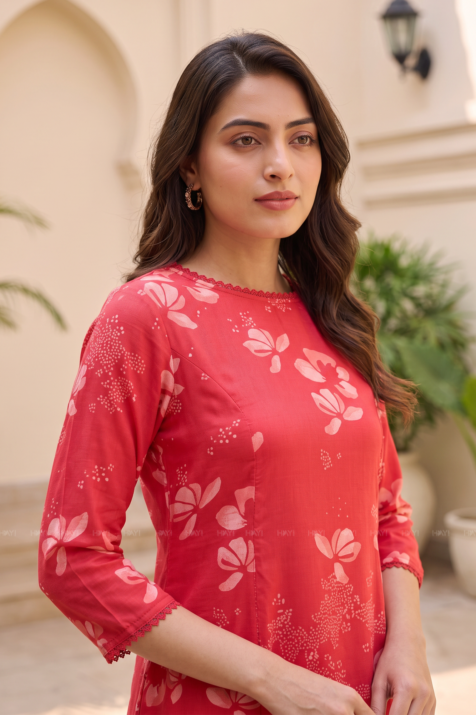 Pink Reverie Floral Printed A-Line Outfit
