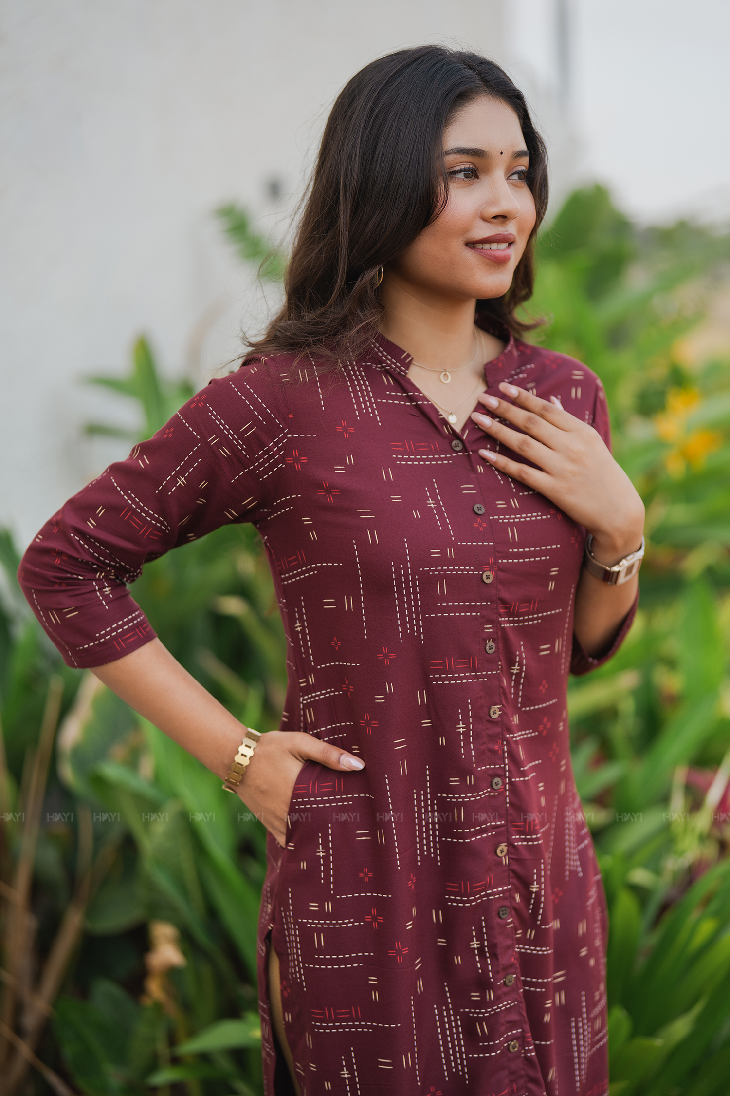 Brownie Stitch Printed Viscose Kurta