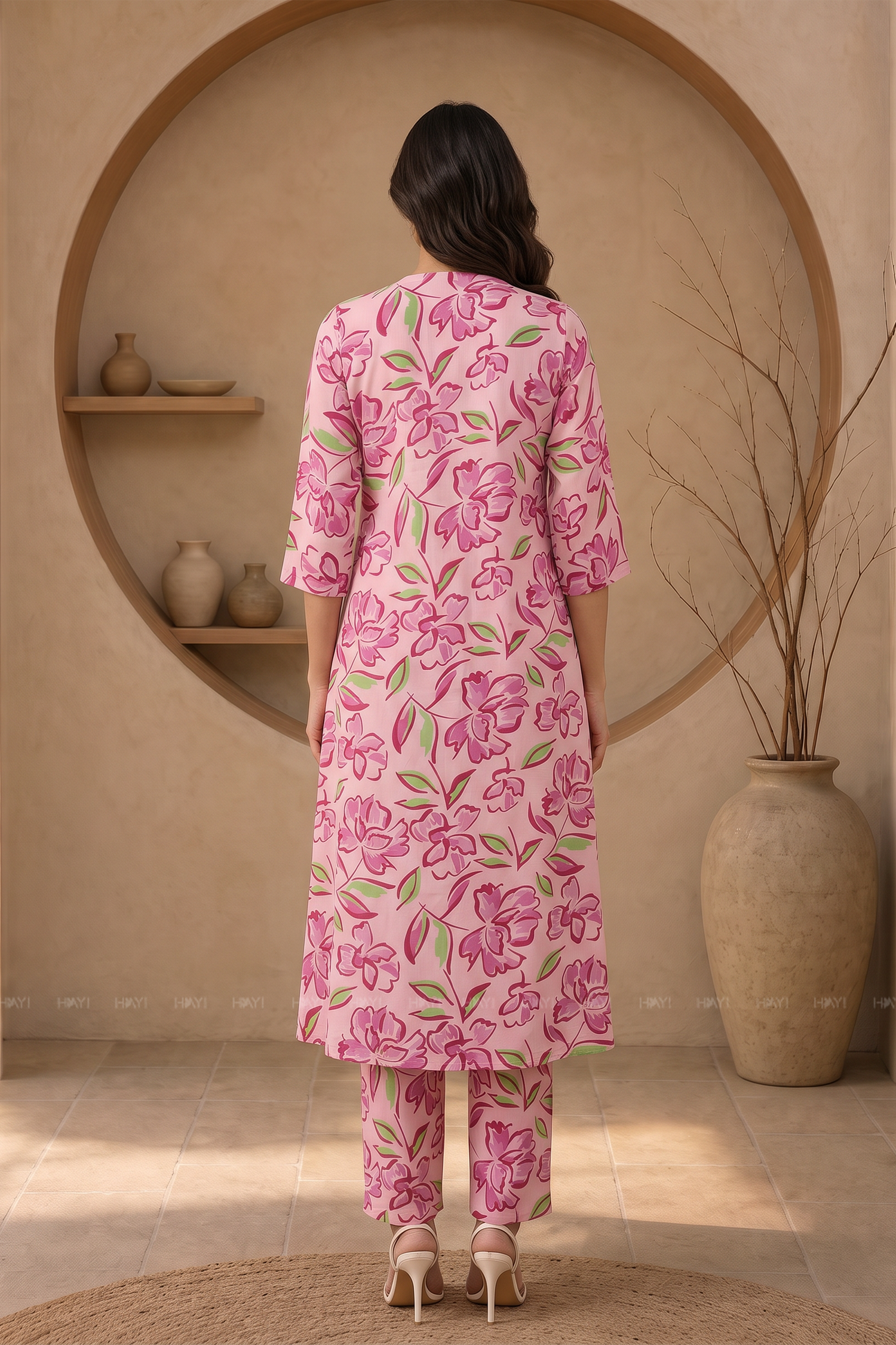 Blush Bloom Pink Printed Chic Matching Set