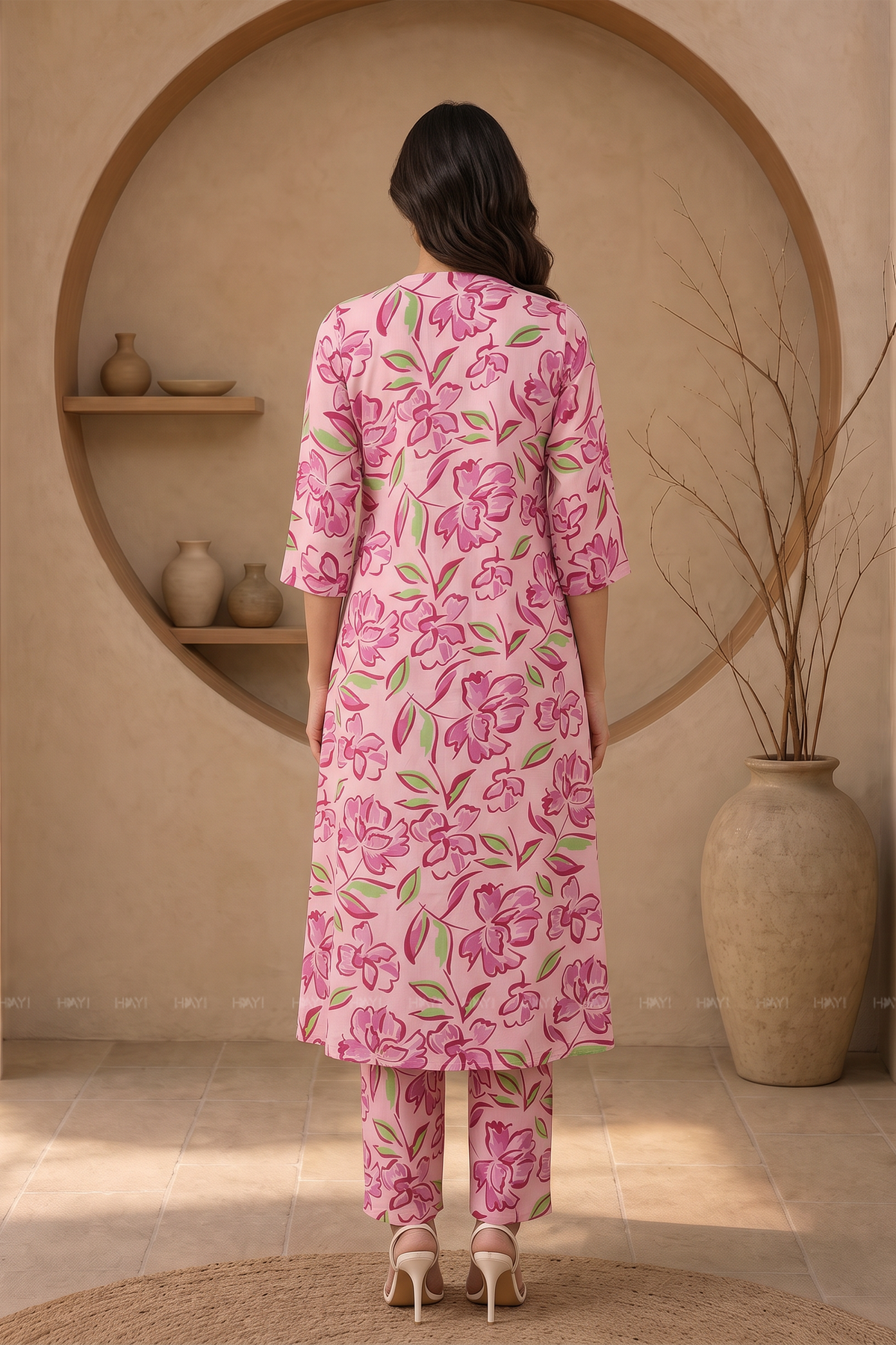 Blush Bloom Pink Printed Chic Matching Set