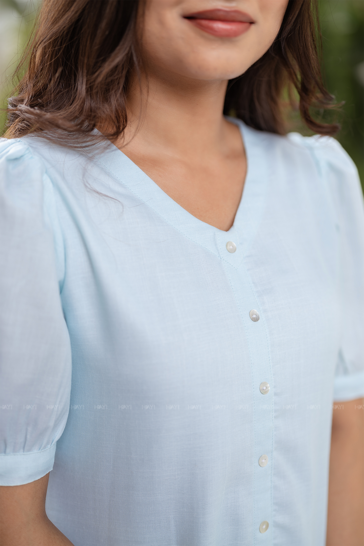 Lotus tale Blue Printed A-Line Kurta