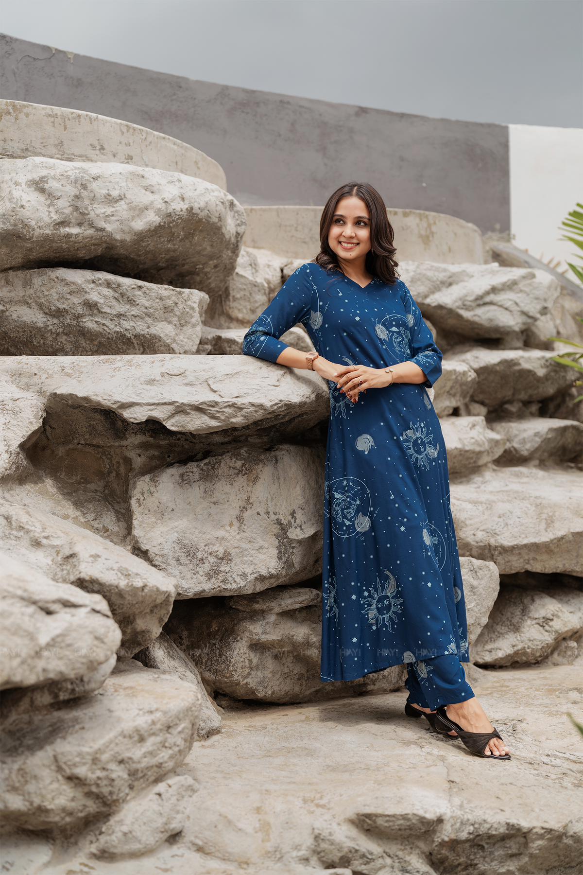 Cosmic Dreamscape Printed Elegant Co-Ords