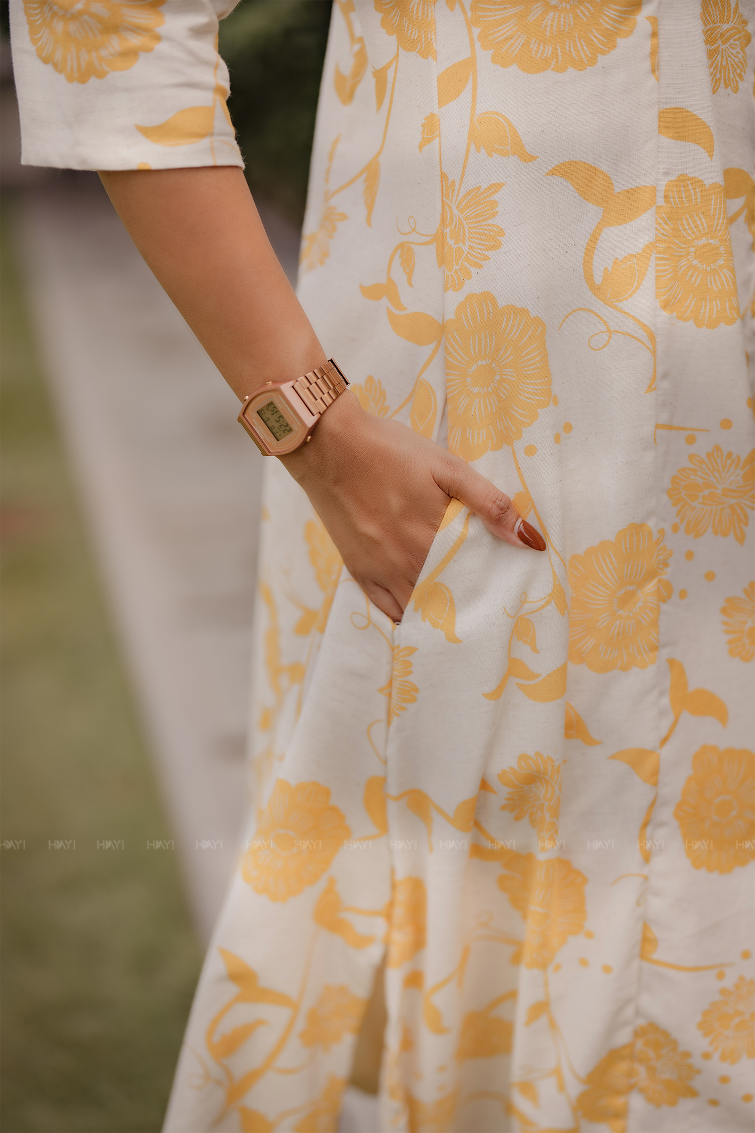 Sunvine Bloom Off White Viscose Printed A-Line Outfit