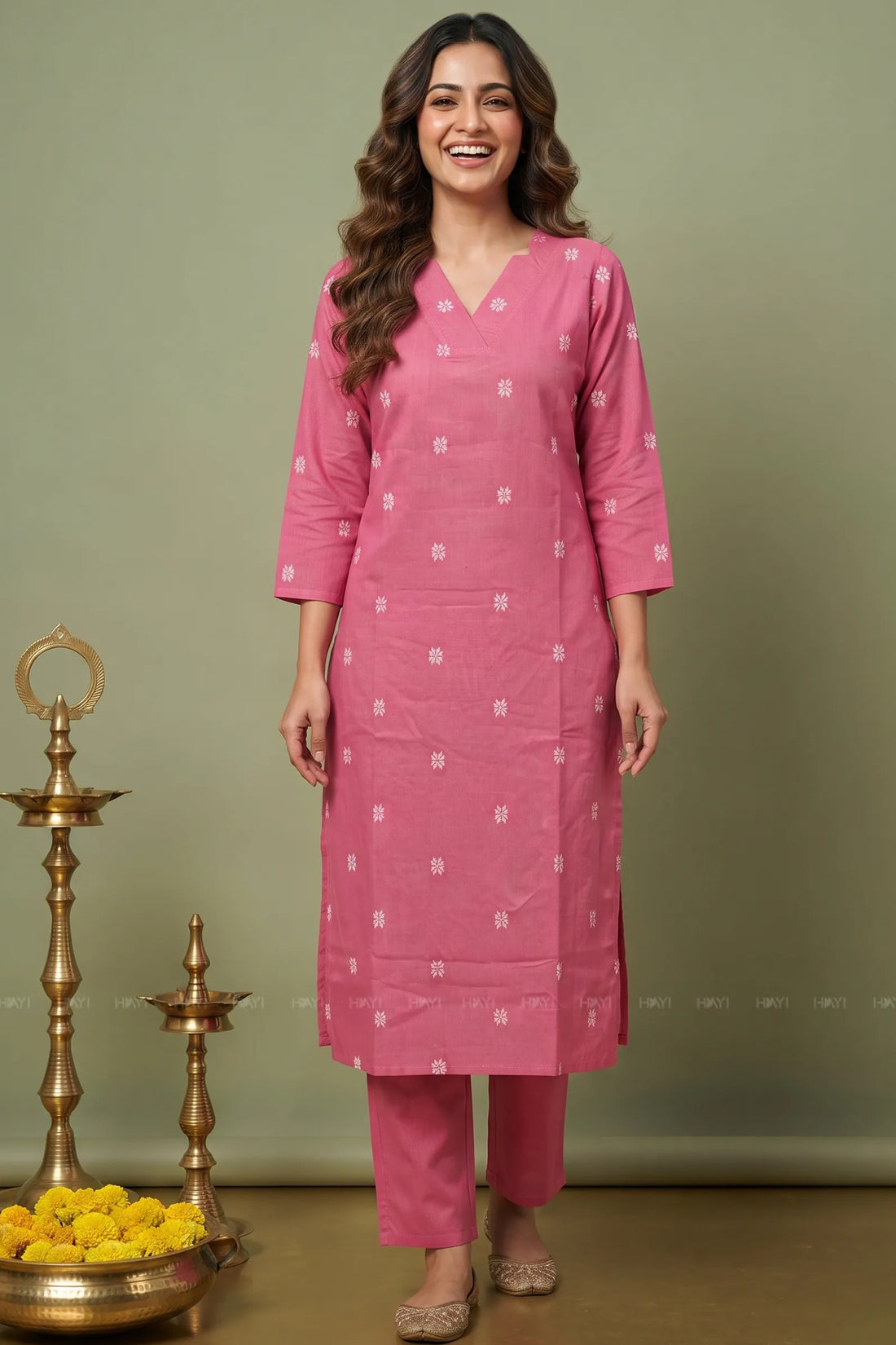 Camellia Charm Printed  Co-ord Set