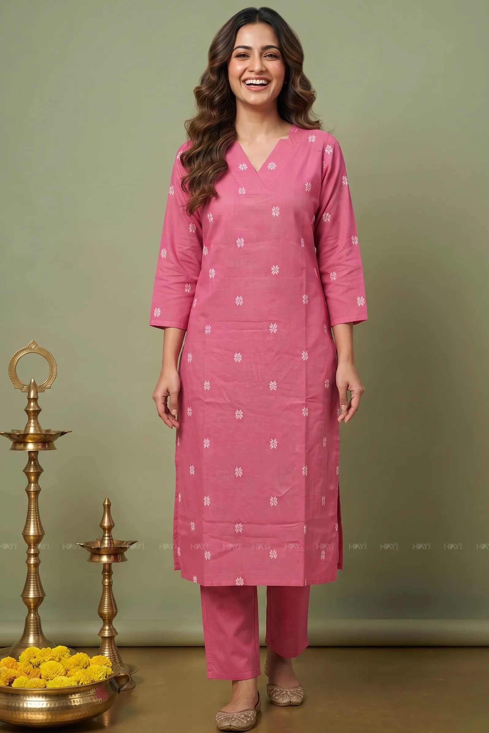 Camellia Charm Printed  Co-ord Set