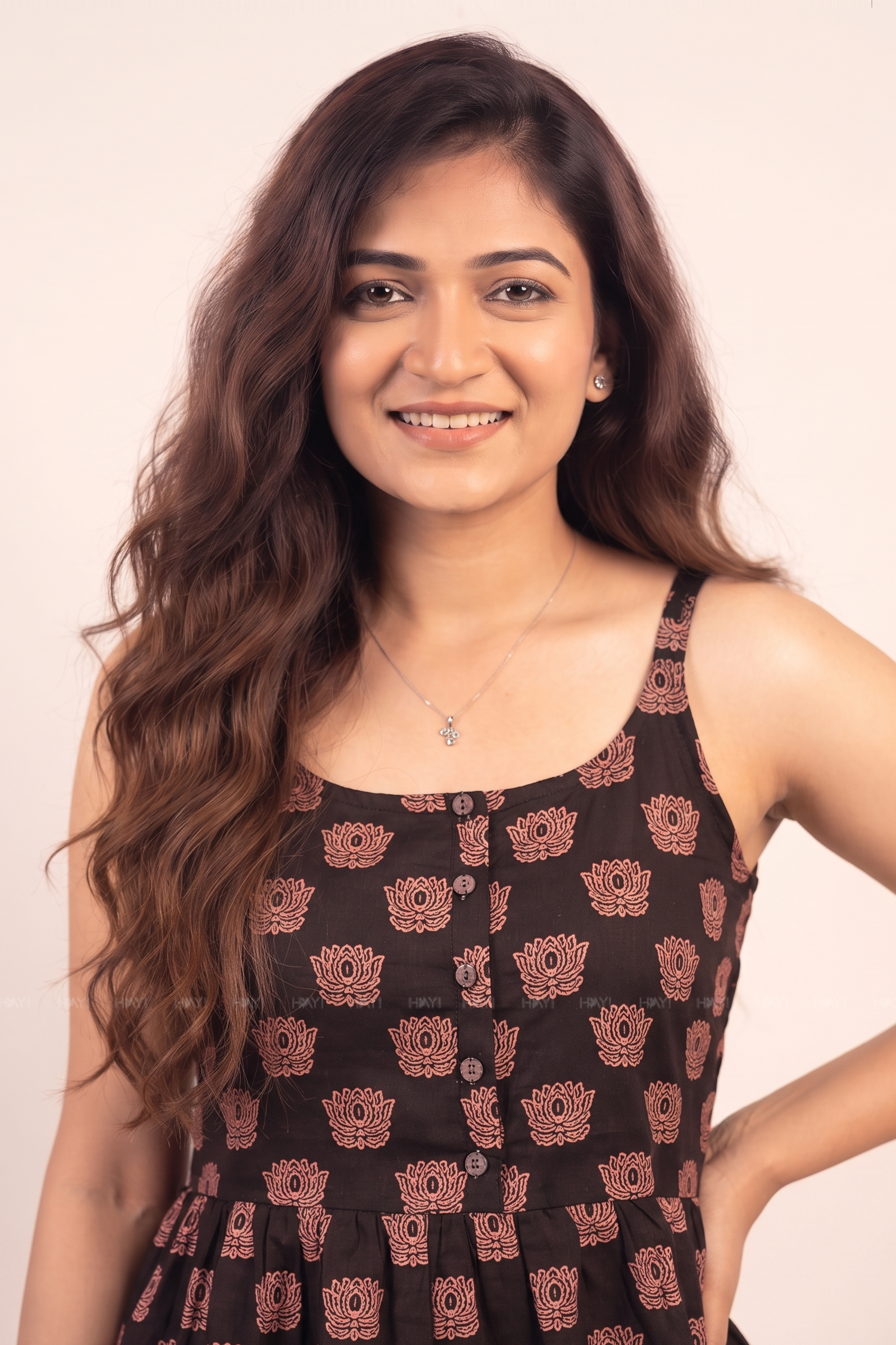 Burnt Coral Printed Short Kurta