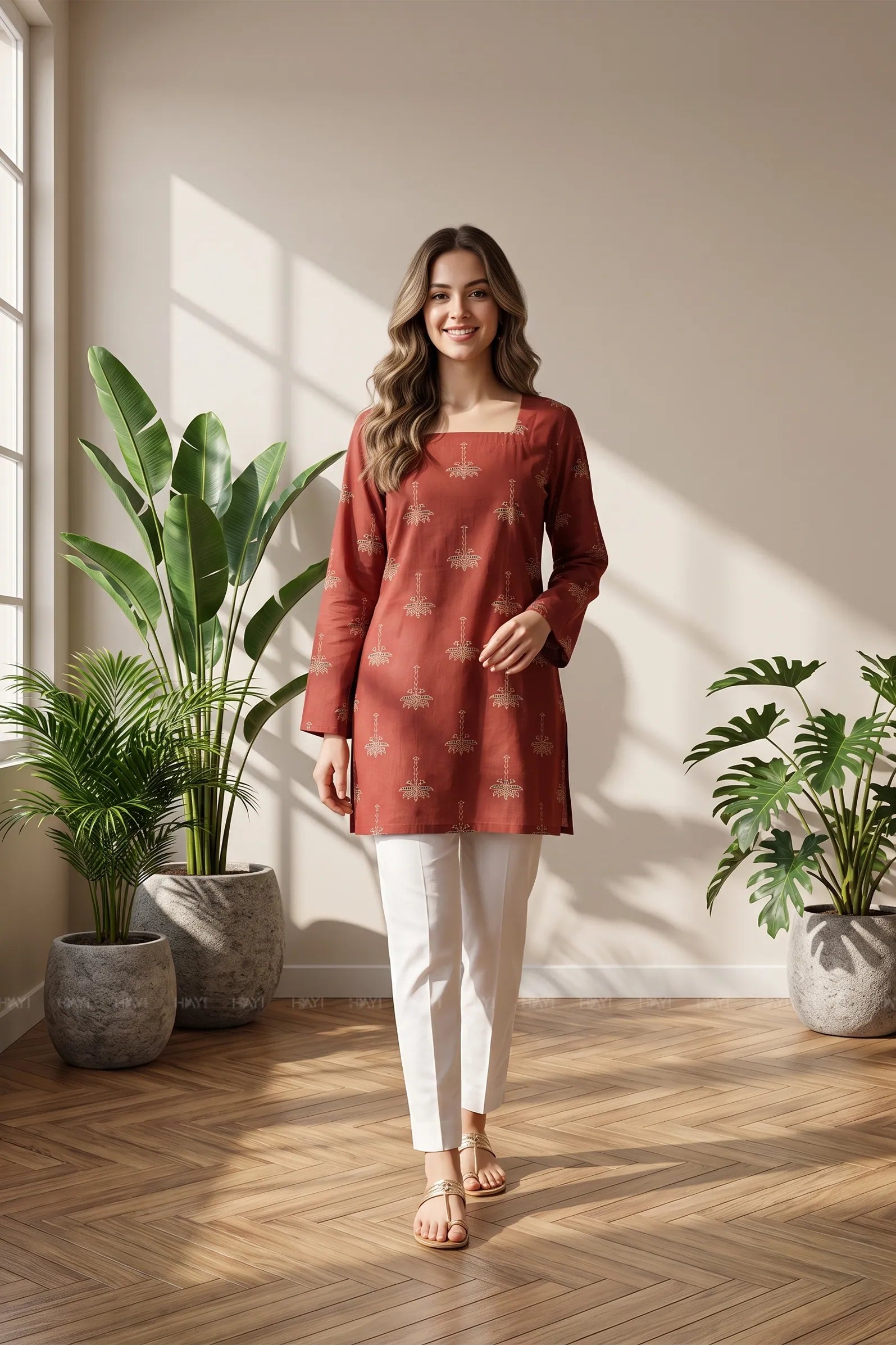 Sindoor Muse Printed Short Kurta