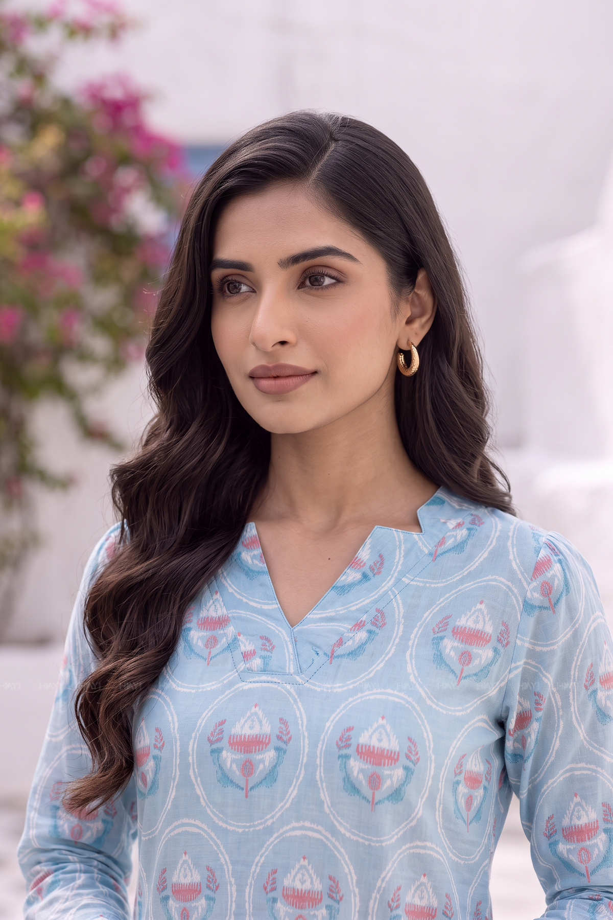 Sky Garden Floral Viscose Kurti  Viscose Kurta