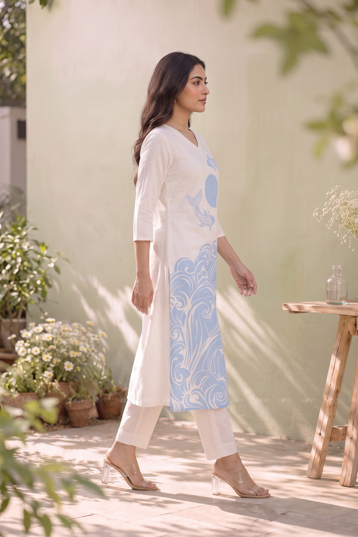 Blue Moon Waves Printed Co-ord Set