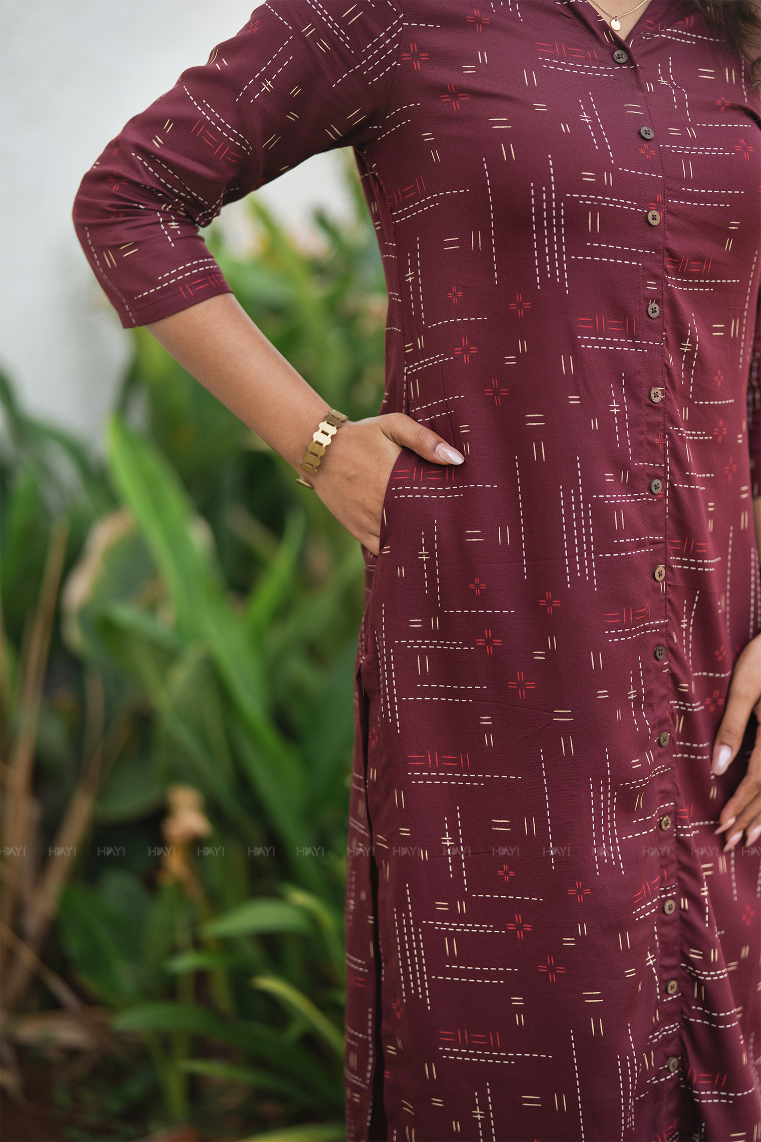 Brownie Stitch Printed Viscose Kurta
