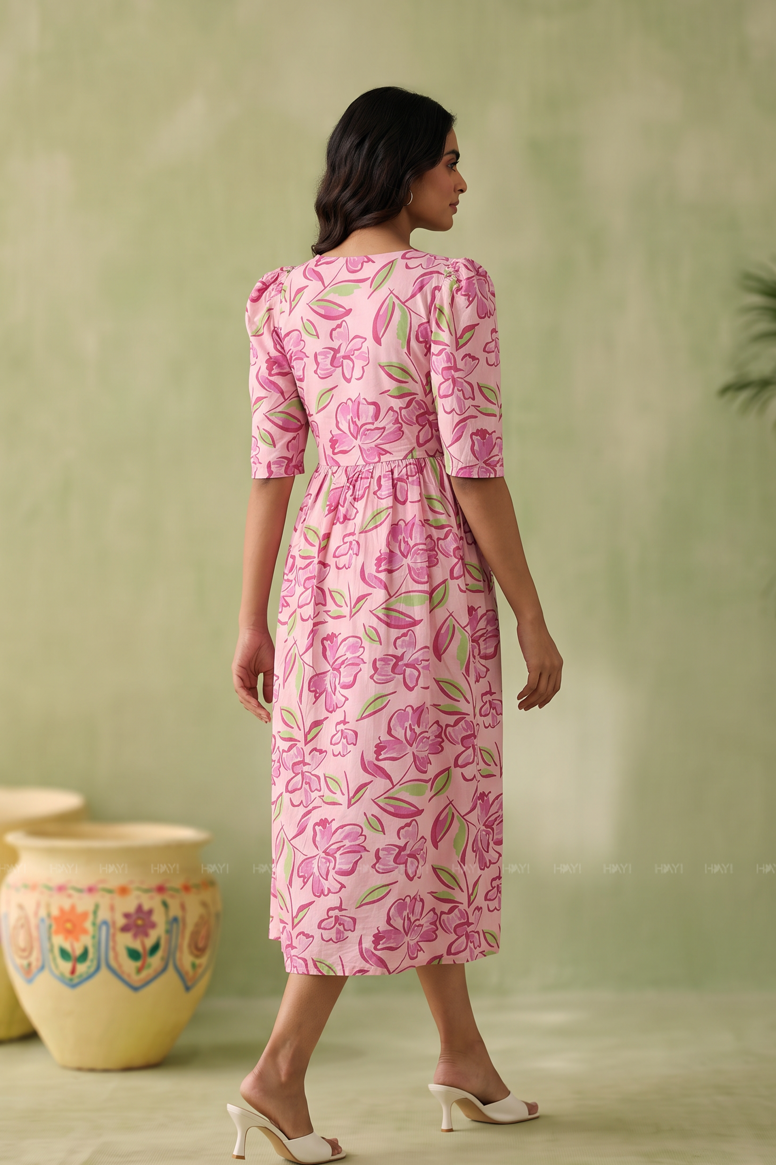 Petal Poise Printed Maternity Wear