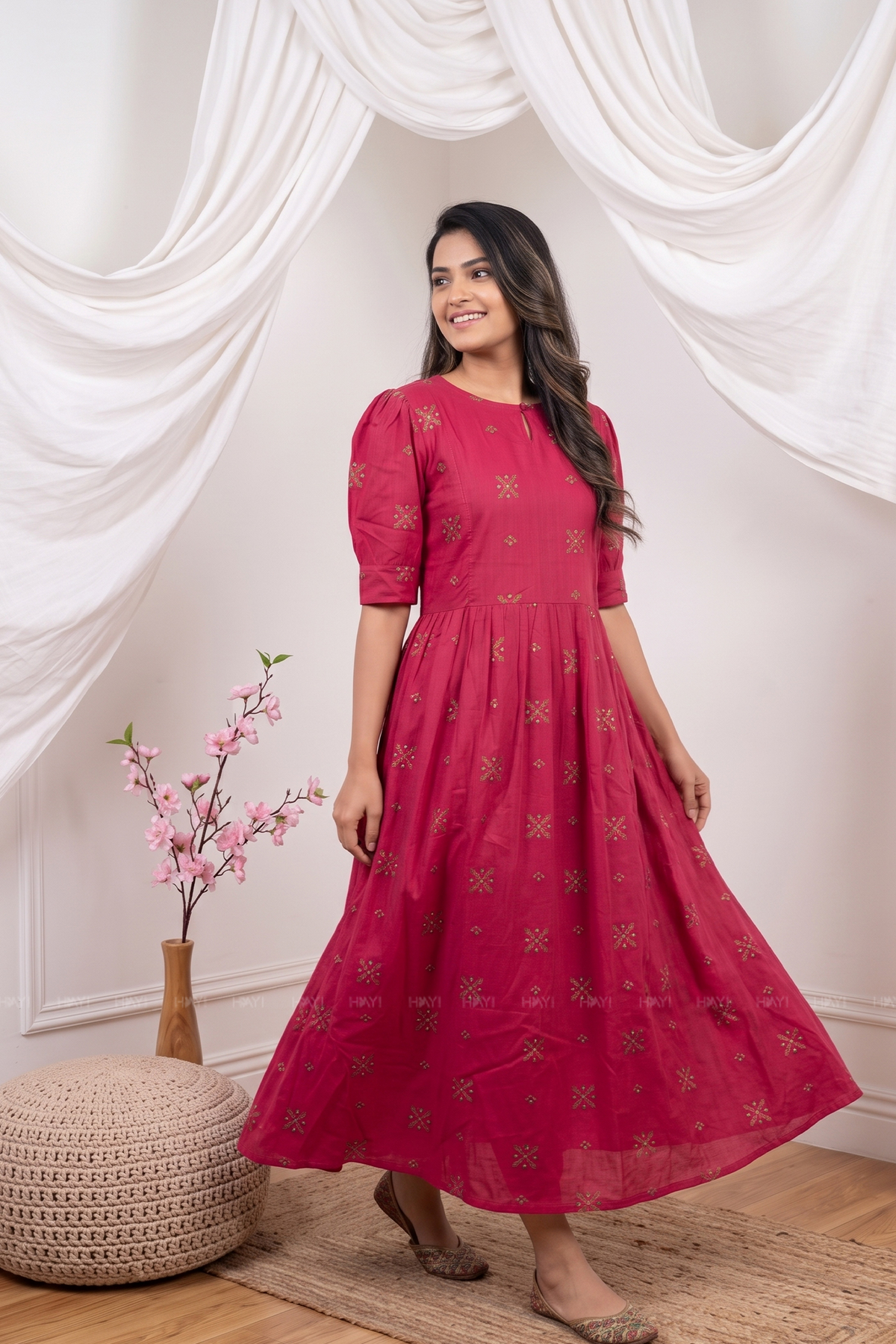 Starry Enchant Printed Maternity Dress