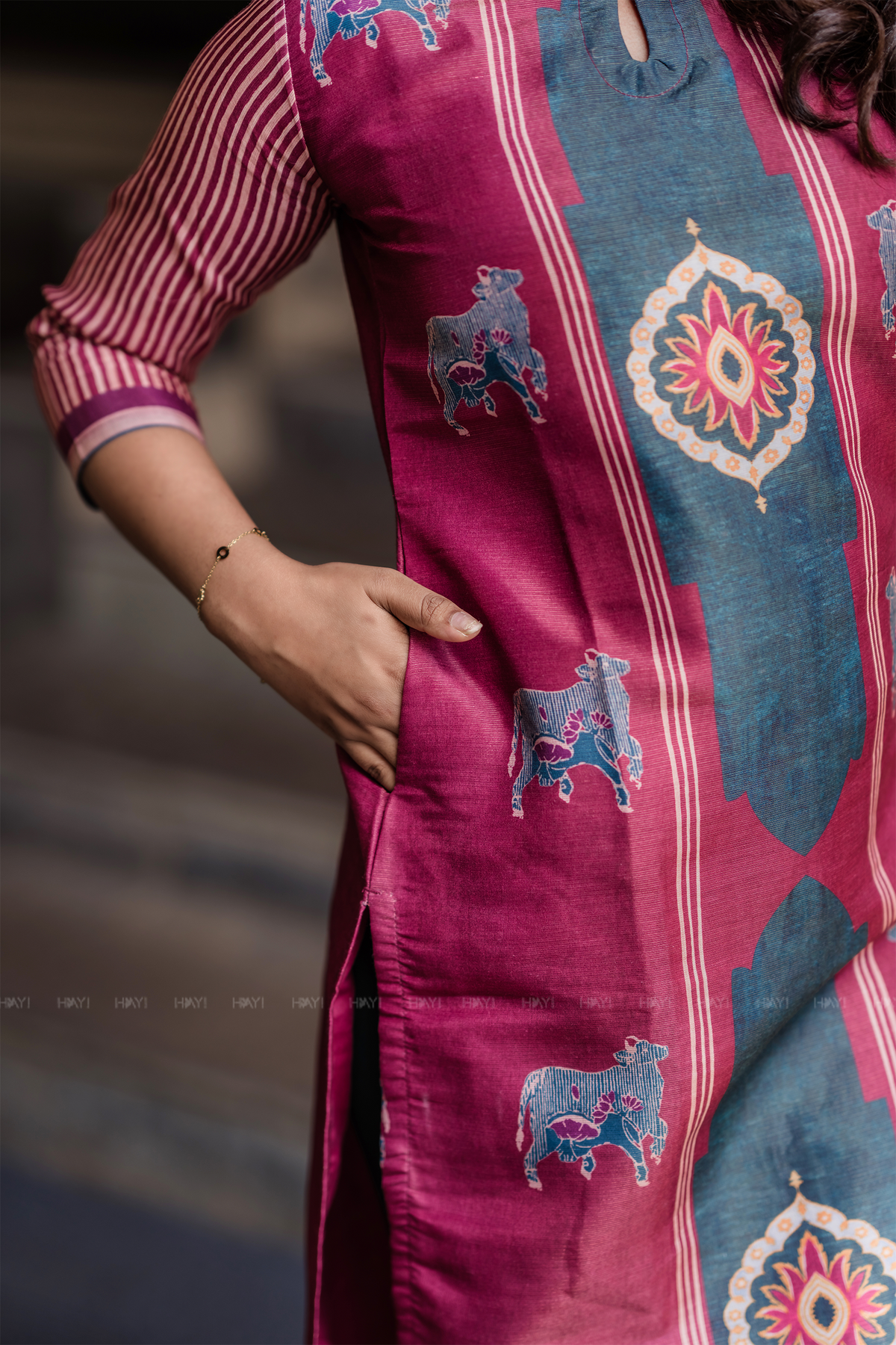 Rustic Grace Red 2 Piece Shimmer Tissue Blend Placement Printed Kurta with Dupatta