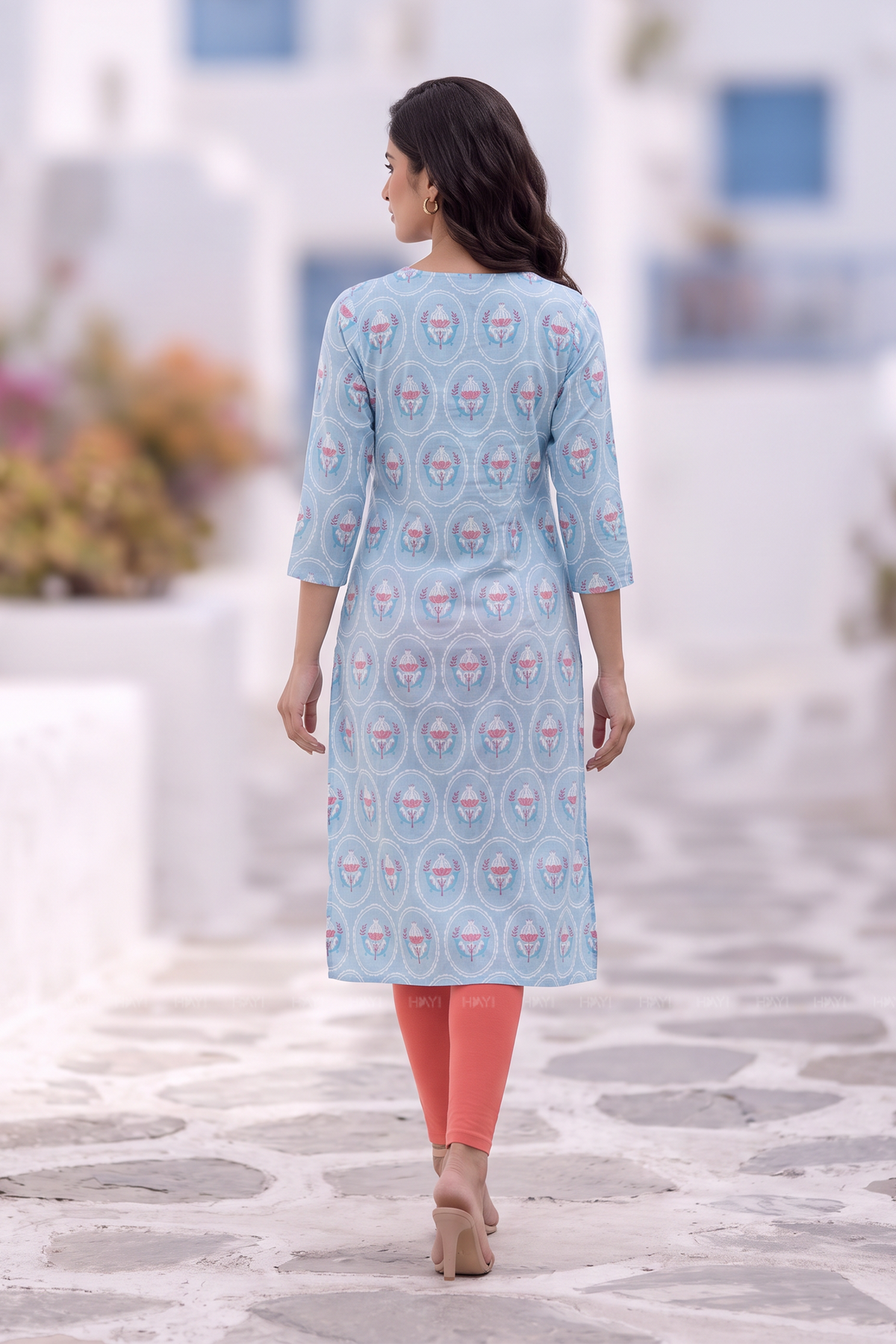 Sky Garden Floral Viscose Kurti  Viscose Kurta