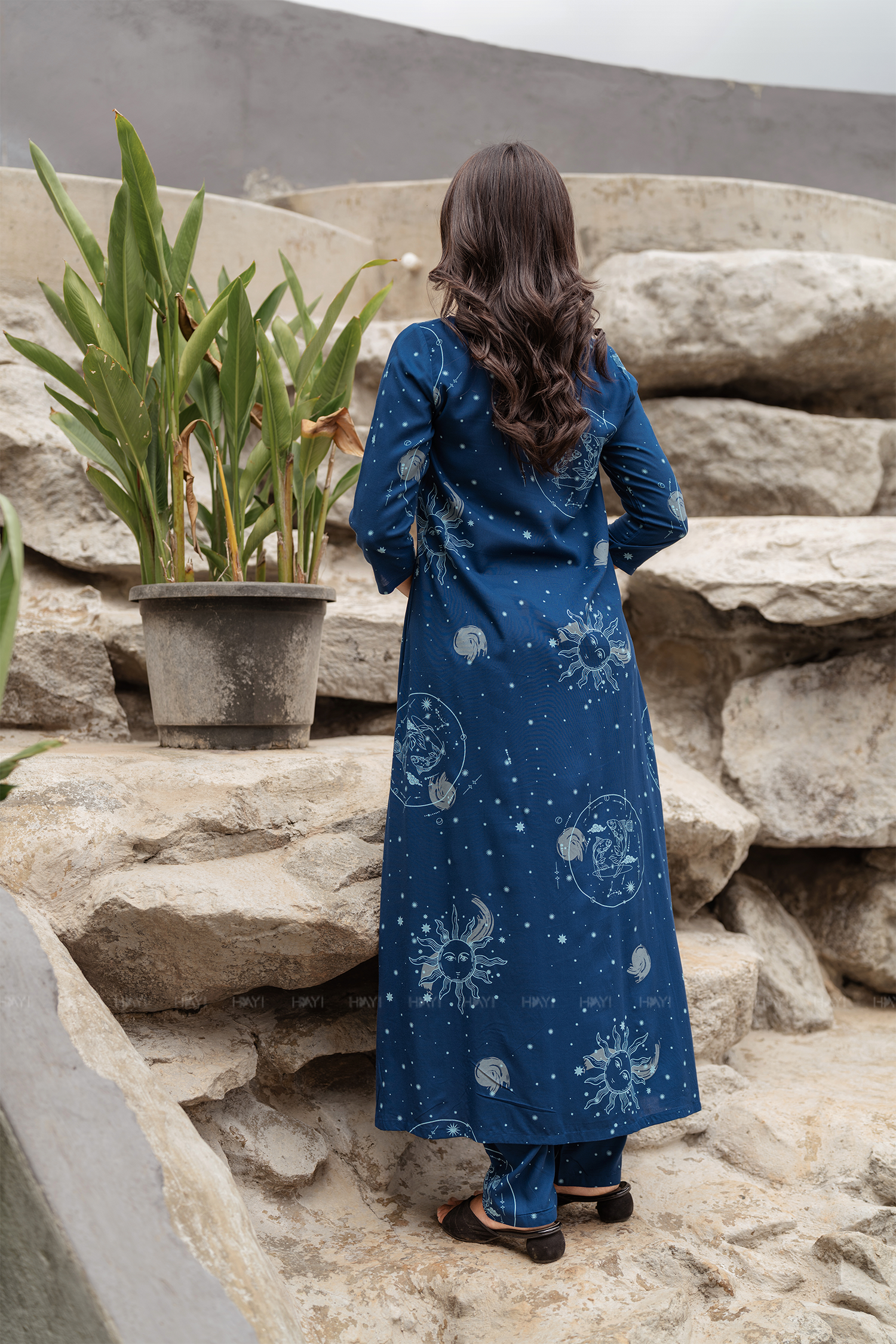 Cosmic Dreamscape Printed Elegant Co-Ords
