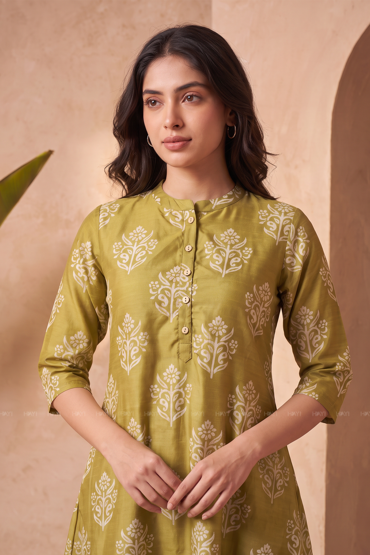 Floral Melodies Green Silk Blend Printed Co-ords Set