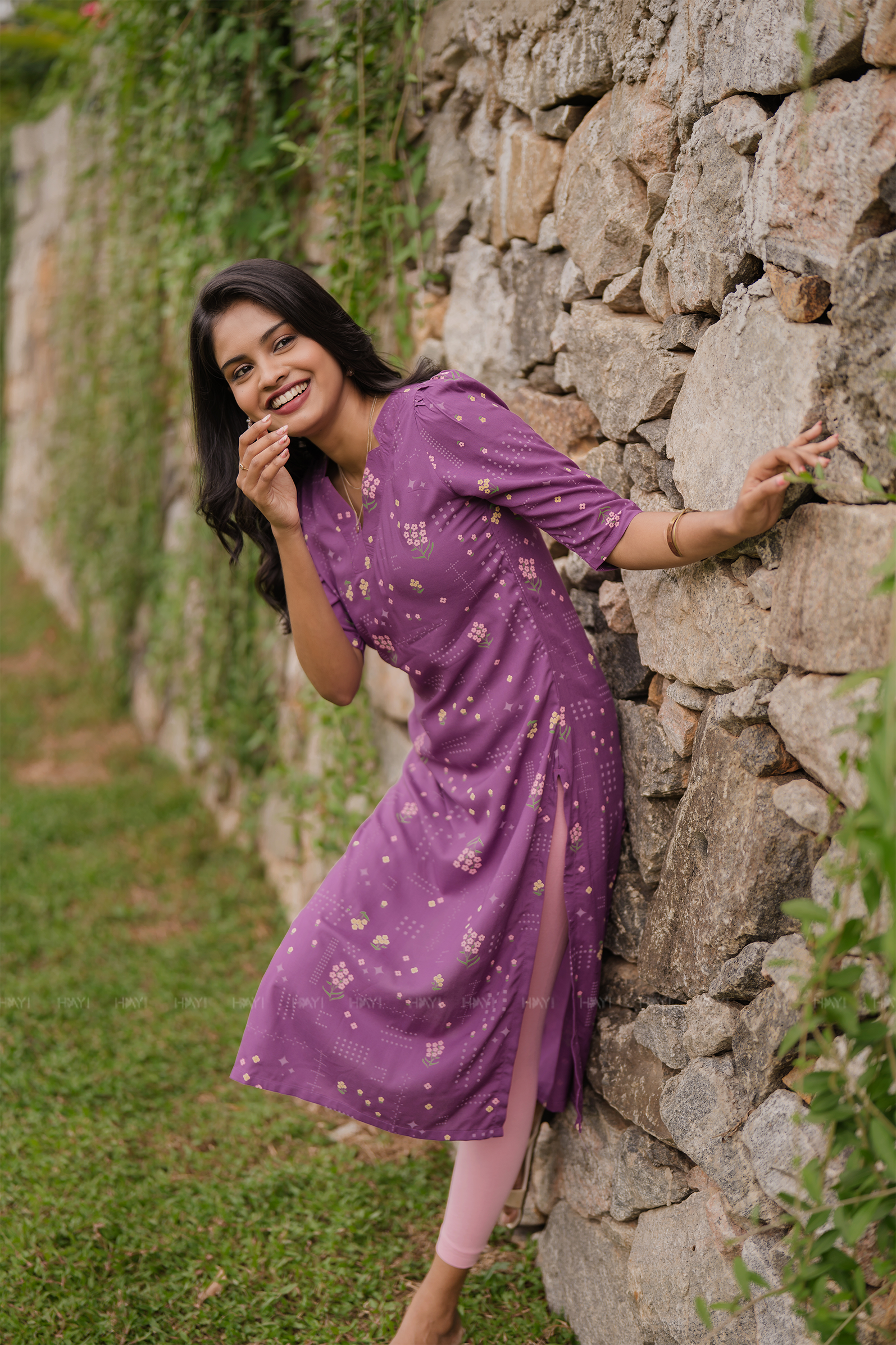 Violet Daze Viscose Printed Everyday Kurta